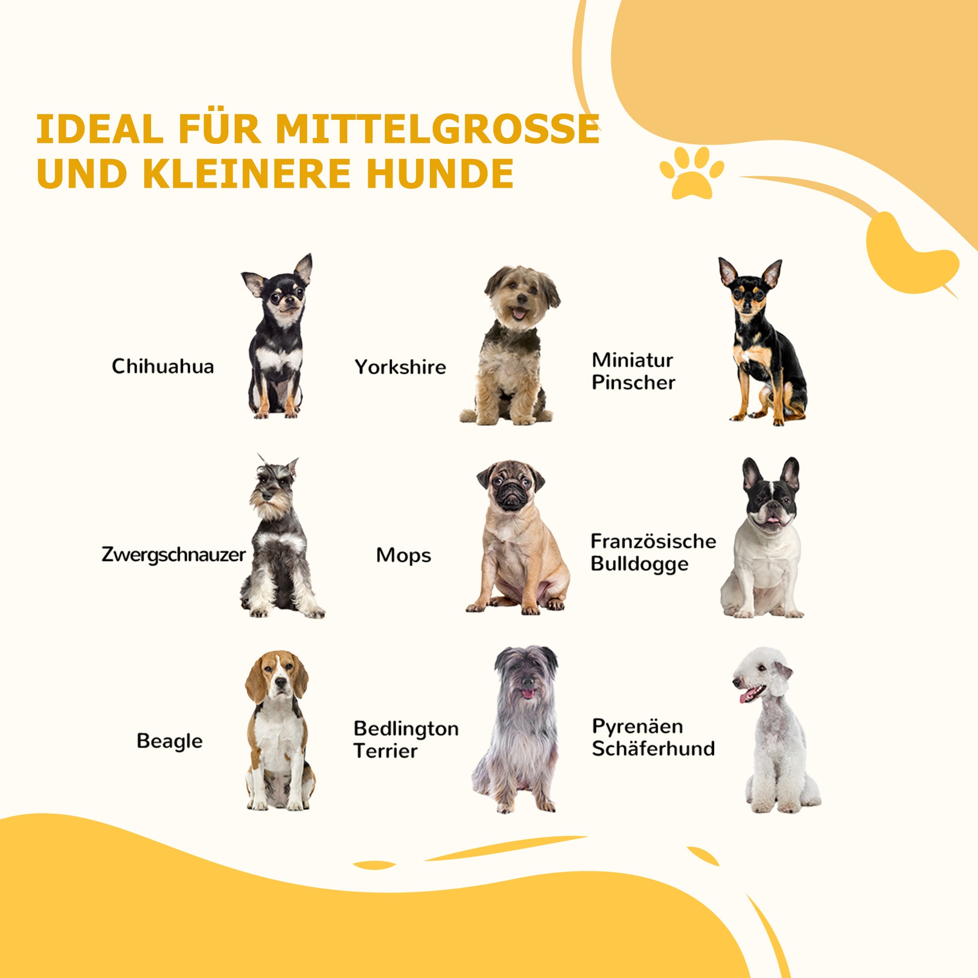 PawHut Hunde-Absperrgitter, klappbar, anpassbare Form, für Hunde bis 20 kg, 154 x 80 x 30 cm, Weiß