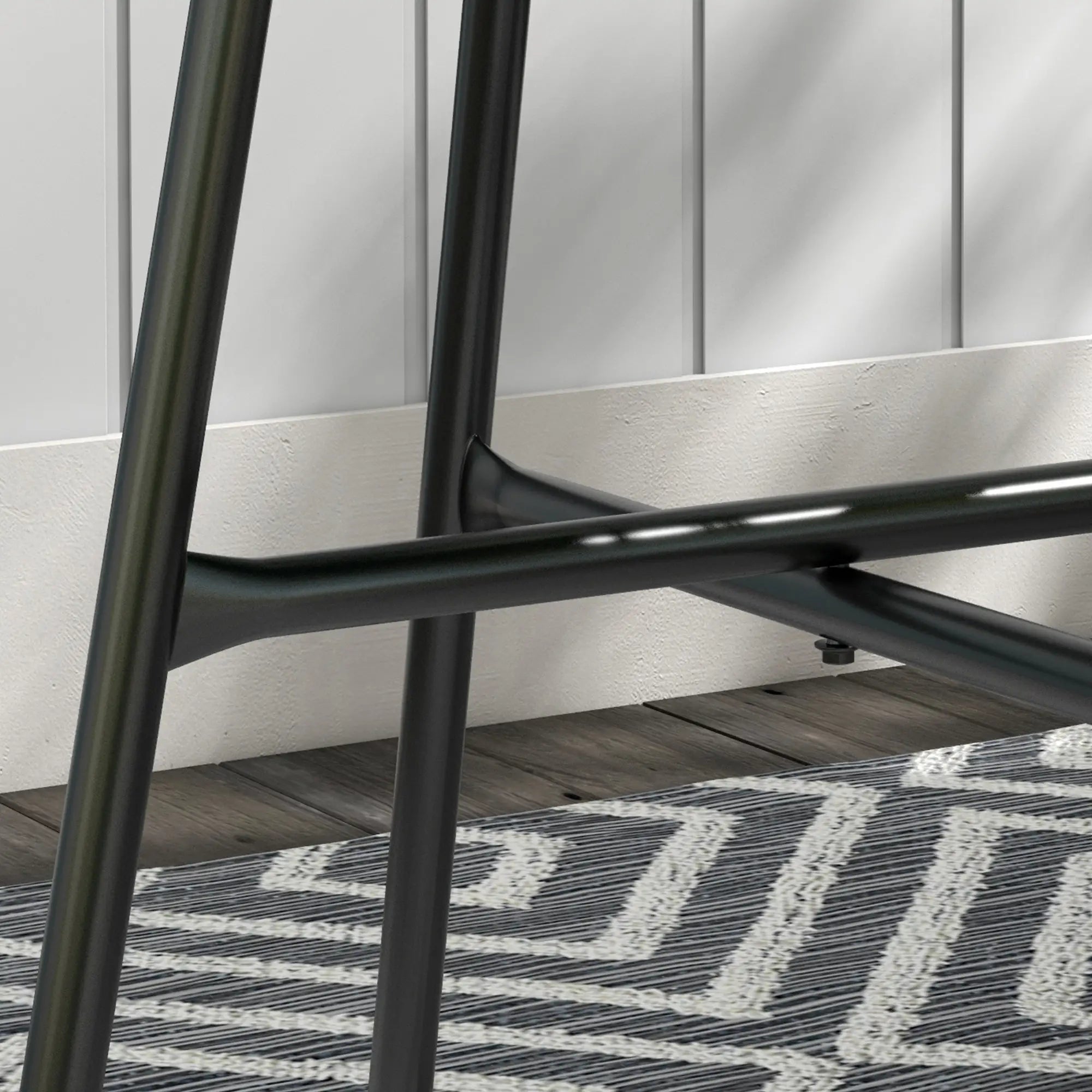 Outsunny Rattan Beistelltisch rund Schwarz