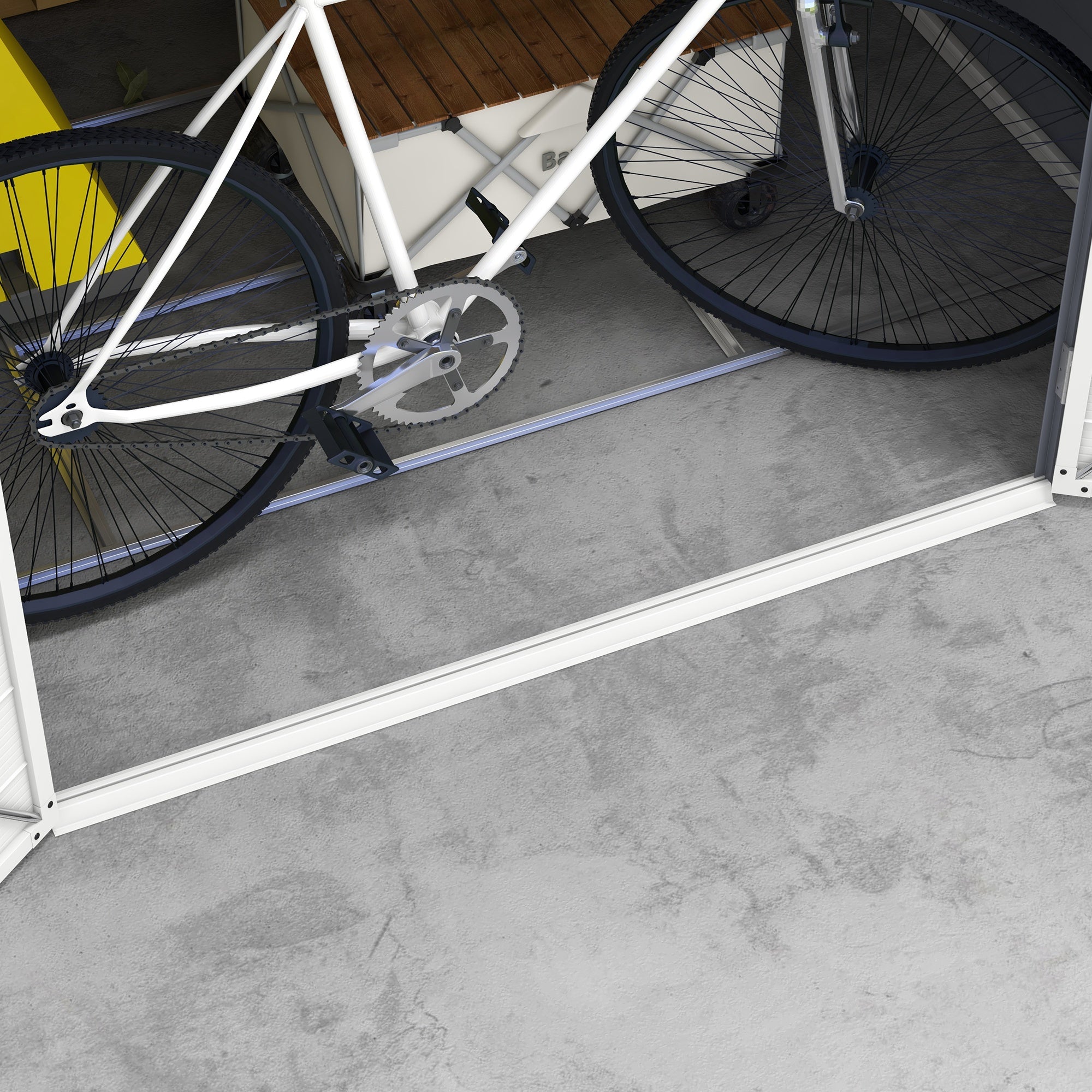 Outsunny Gerätehaus, Gartenhaus, Geräteschuppen mit Lüftungsfenster, Kunststoff, Metall, 240 x 190 x 180/228, Grau