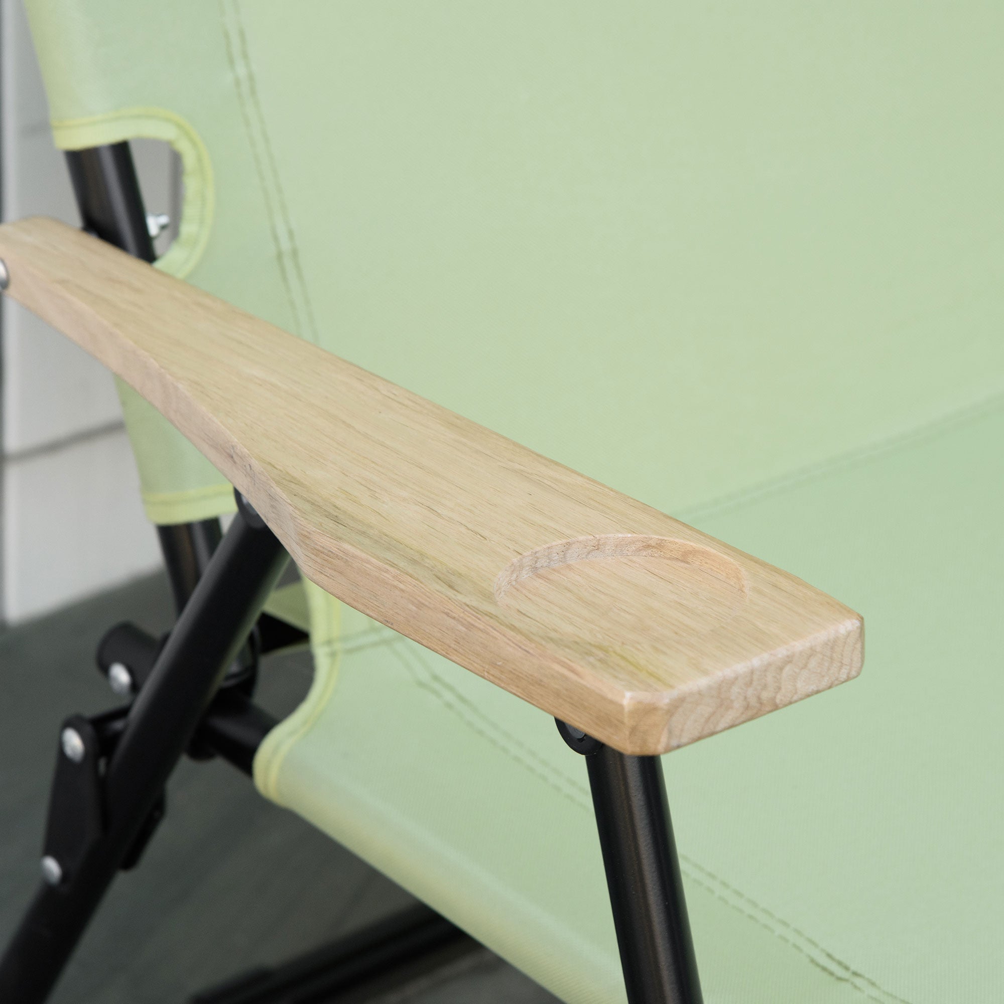 Outsunny 2-Sitzer Campingstuhl, klappbar, mit Getränkehalter, 141 x 67 x 80 cm, Grün