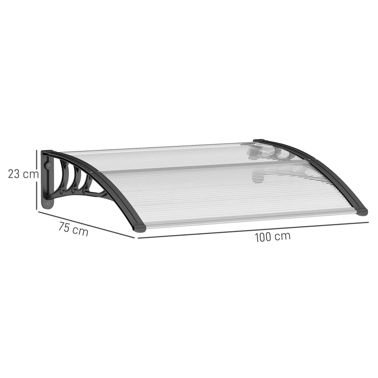 Outsunny Vordach Türvordach UV-beständig Polycarbonat