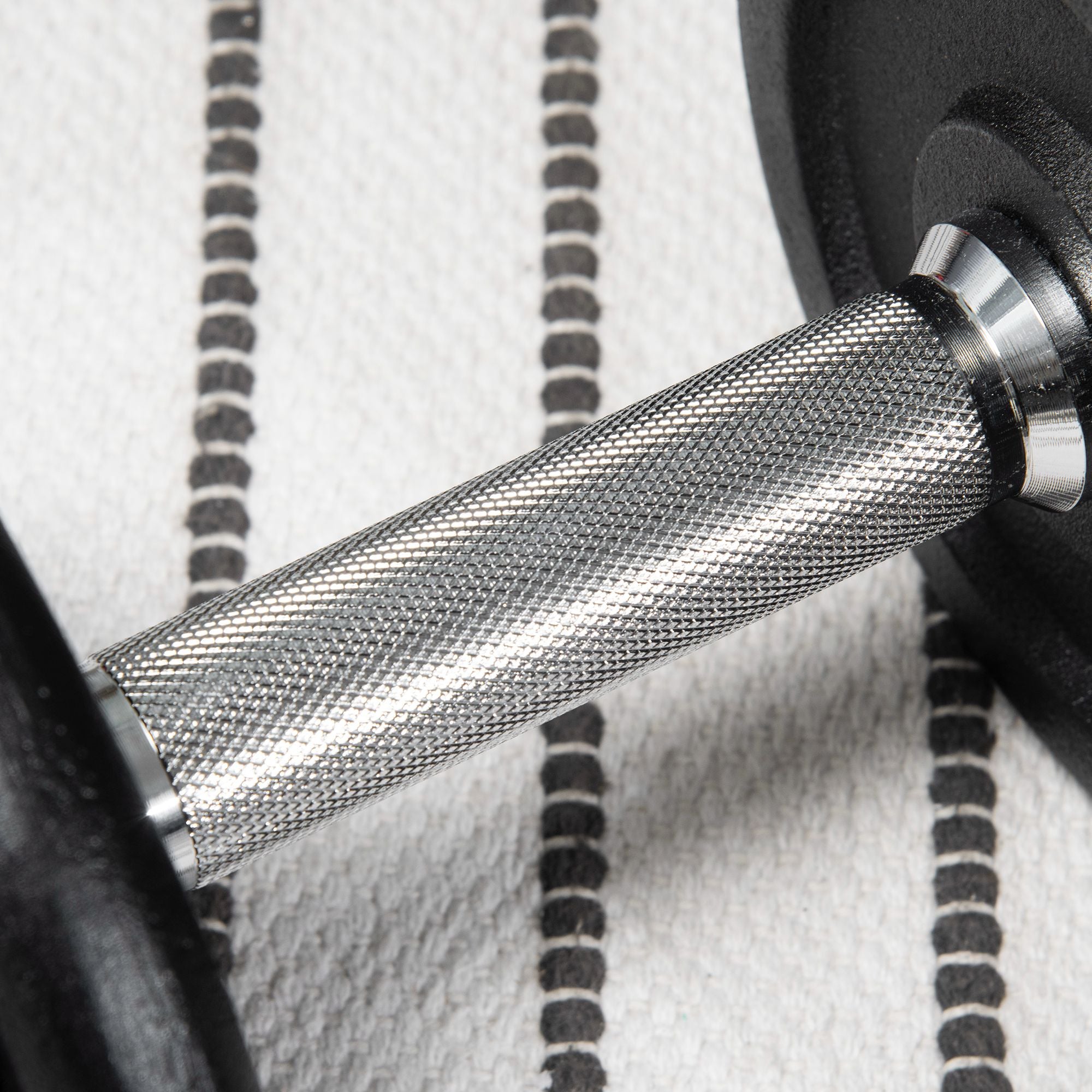 HOMCOM Kurzhantel, Langhantel, 2-in-1, 20 kg, 8 Hantelscheiben, rostfrei, Eisen, schwarz, 95 x 16 x 16Hcm