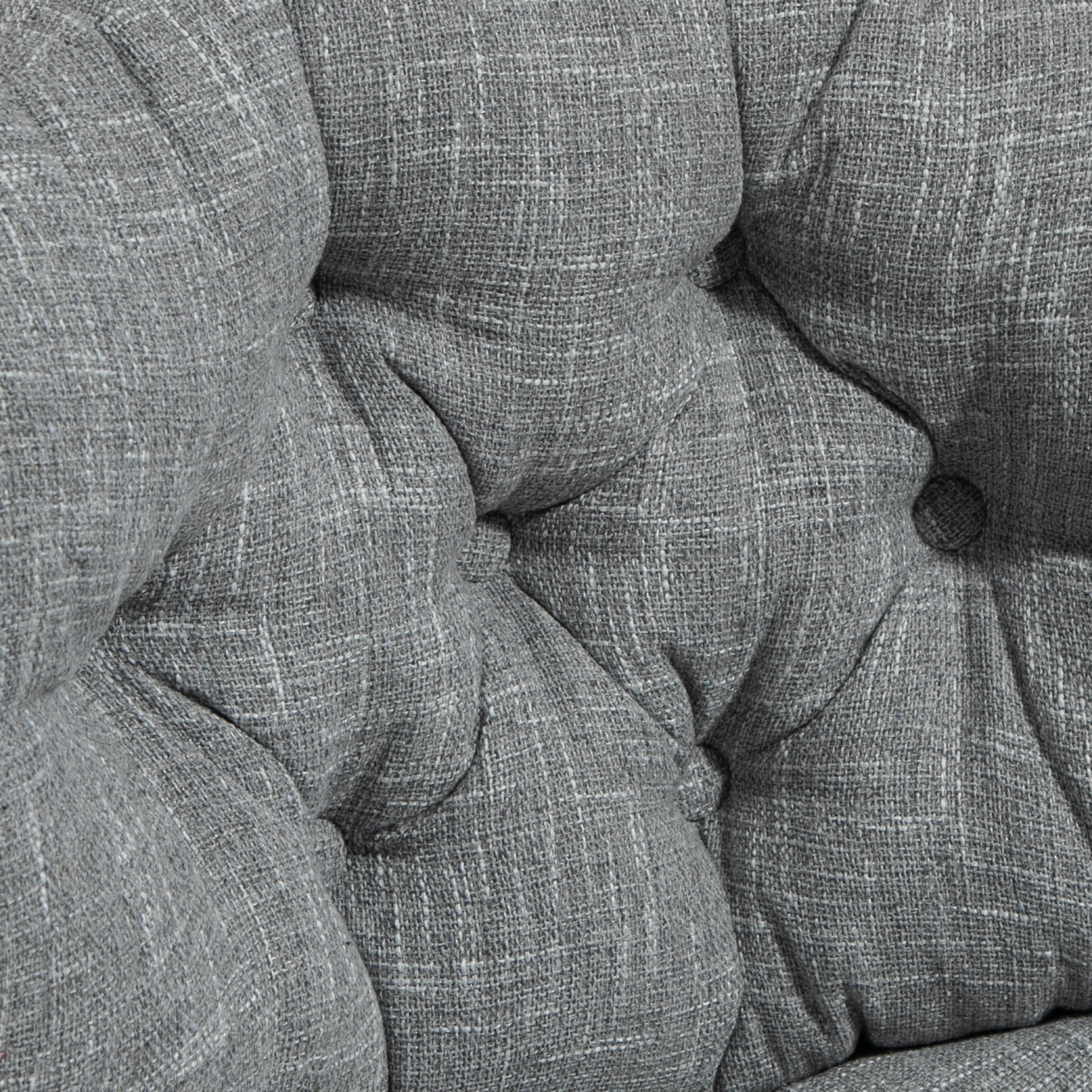 HOMCOM Bürostuhl ohne Armlehnen, bequemer Schreibtischstuhl mit gepolstertem Sitz und verstellbarer Höhe, Grau