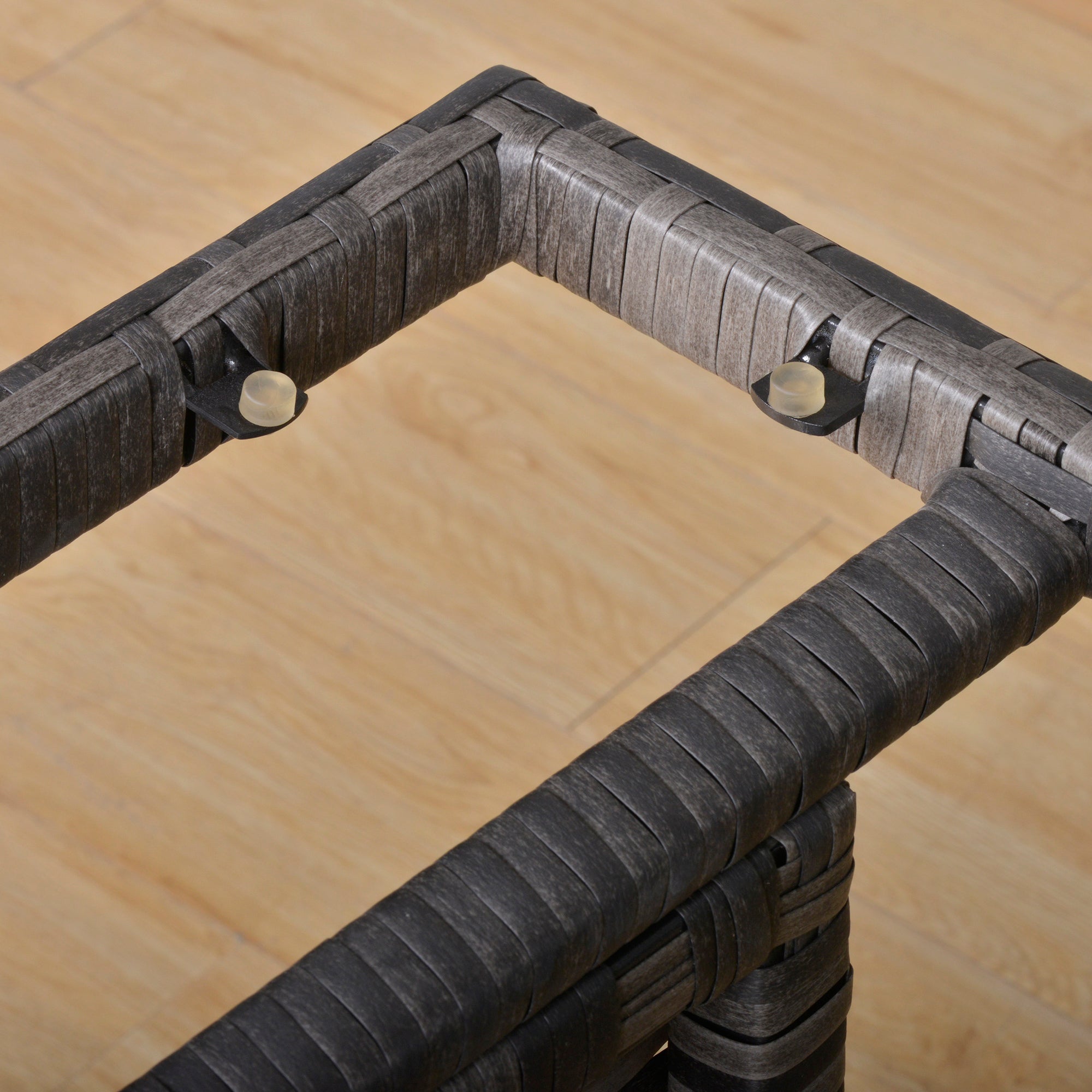 Outsunny Gartenmöbel-Set aus PE-Rattan, für 5 Personen, Rattan-Lounge-Set, abnehmbare Polster, Grau + Braun