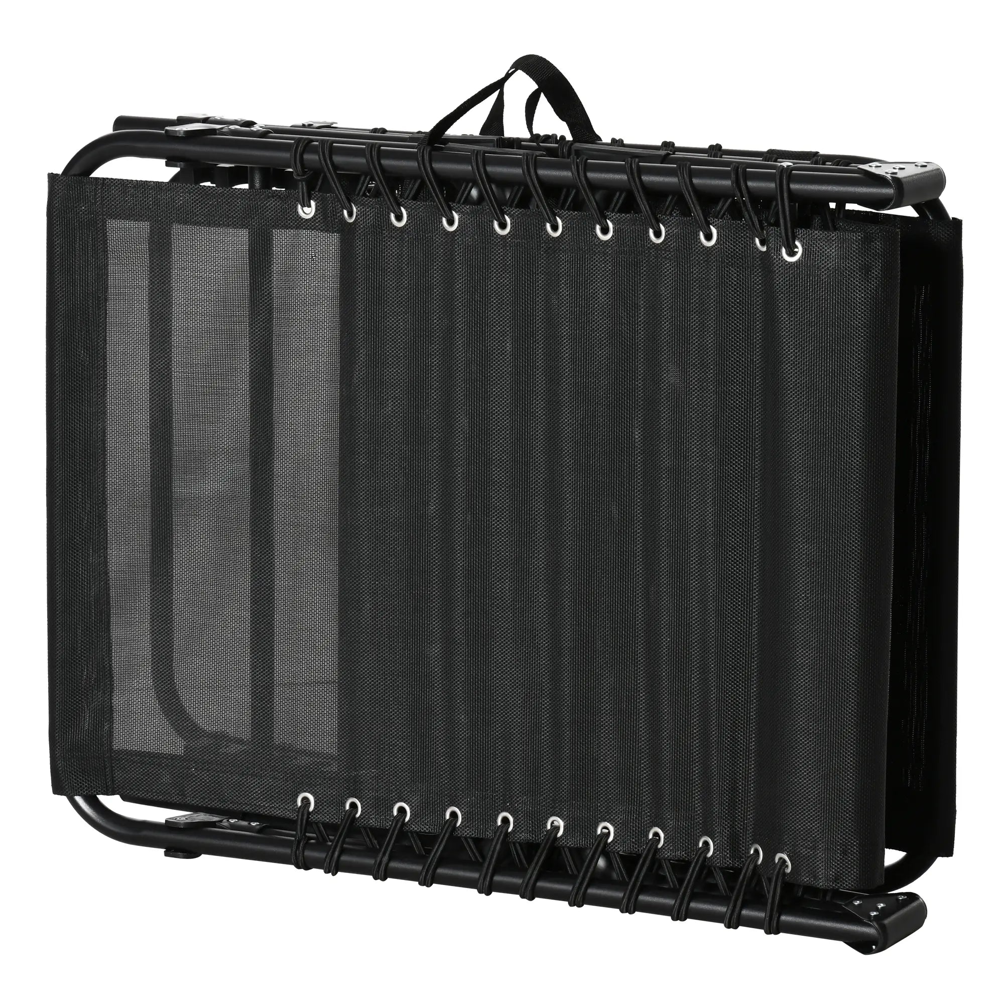 Outsunny Sonnenliege klappbar mit 4-fach verstellbarer Rückenlehne, Schwarz