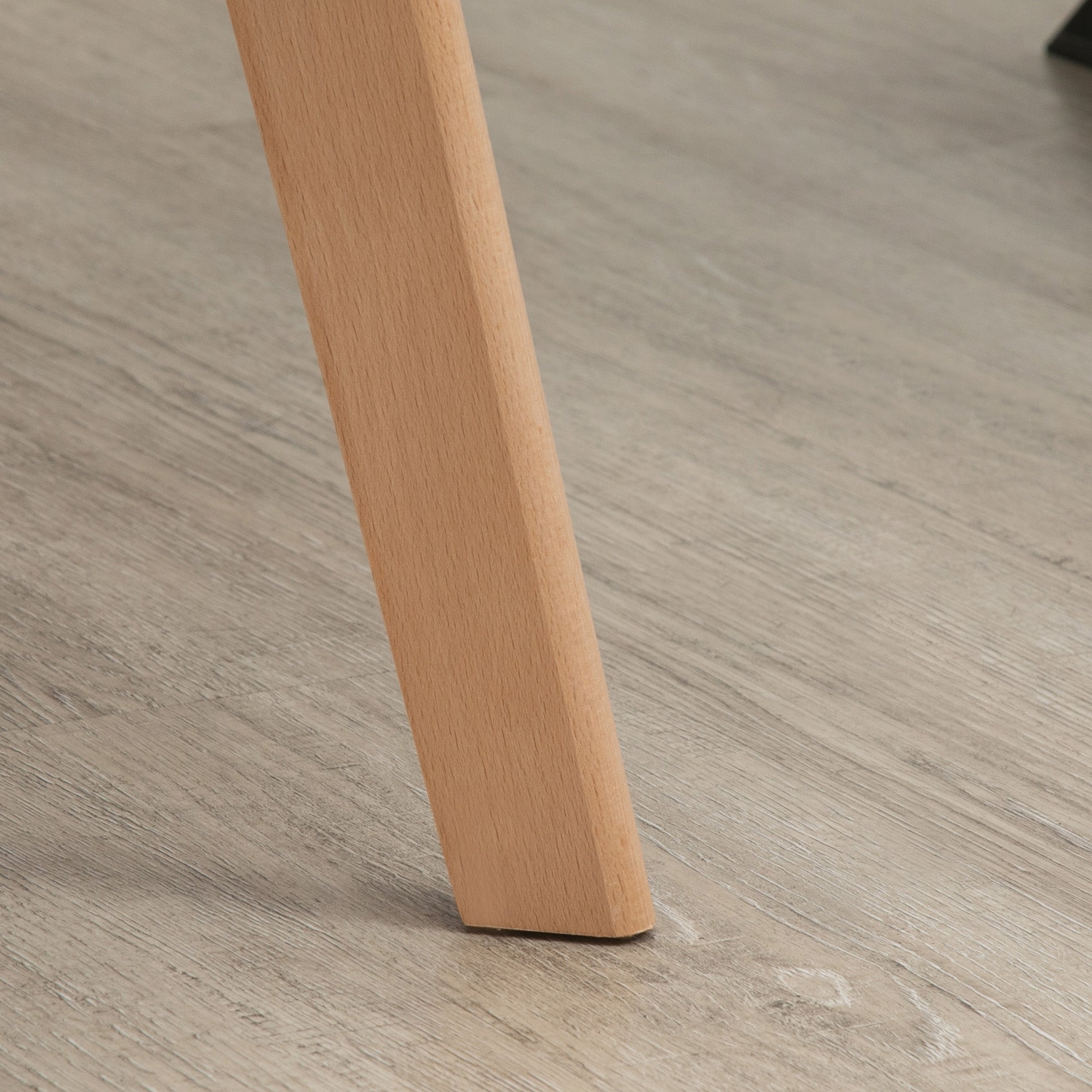 HOMCOM Esszimmerstühle, 2er-Set, modernes Design, Samtoptik, Kautschukbaumholz, 54x57x80 cm, Schwarz