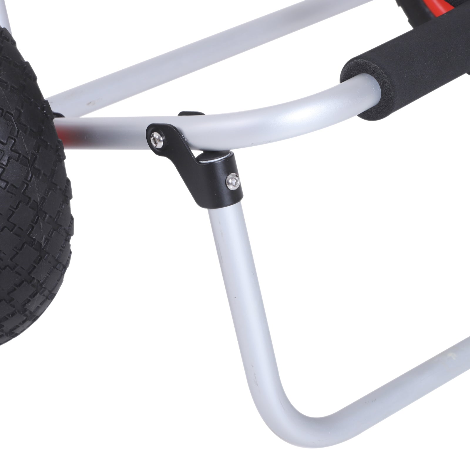 HOMCOM Kanuwagen klappbar bis 90 kg Alu Transportwagen Kajakwagen Bootswagen mit Gurt Räder gepolstert Surfwagen Kanuwagen Bootstrailer Trolley für Surfbrett Board Schlauchboot