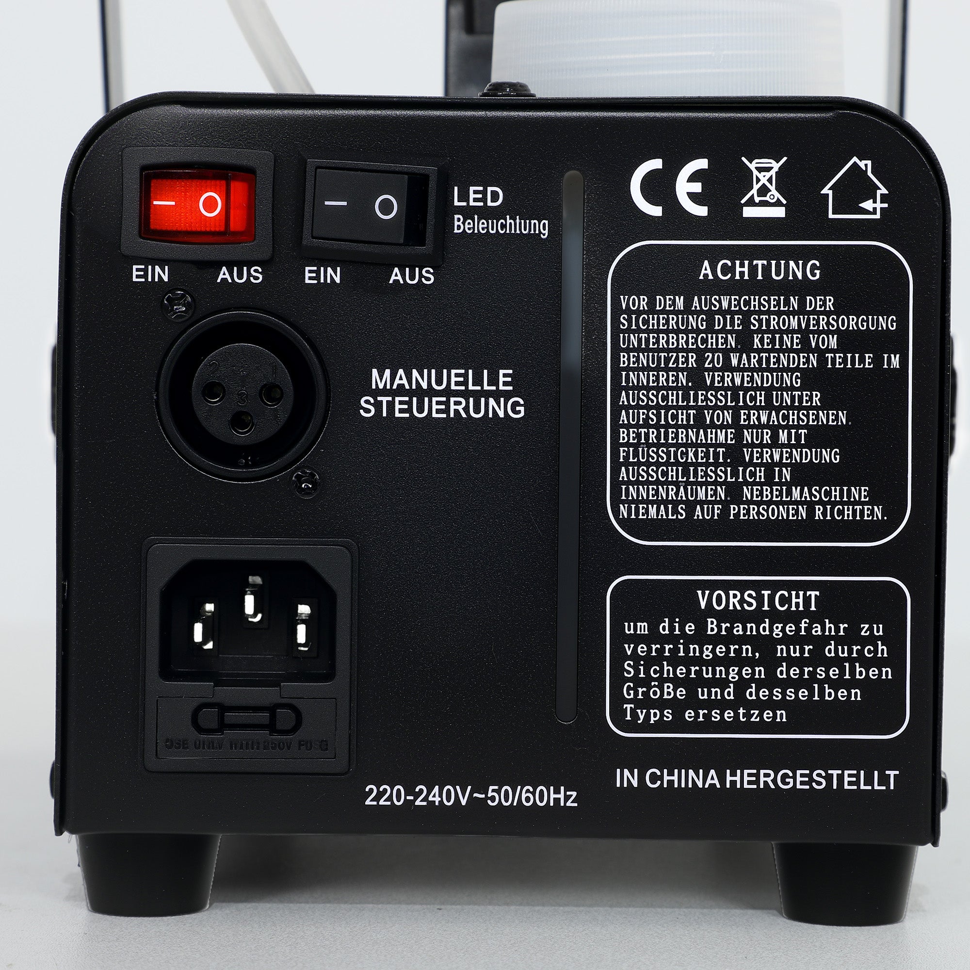 HOMCOM Nebelmaschine, Fernbedienungen, Lichteffekte, aufhängbar, Schwarz