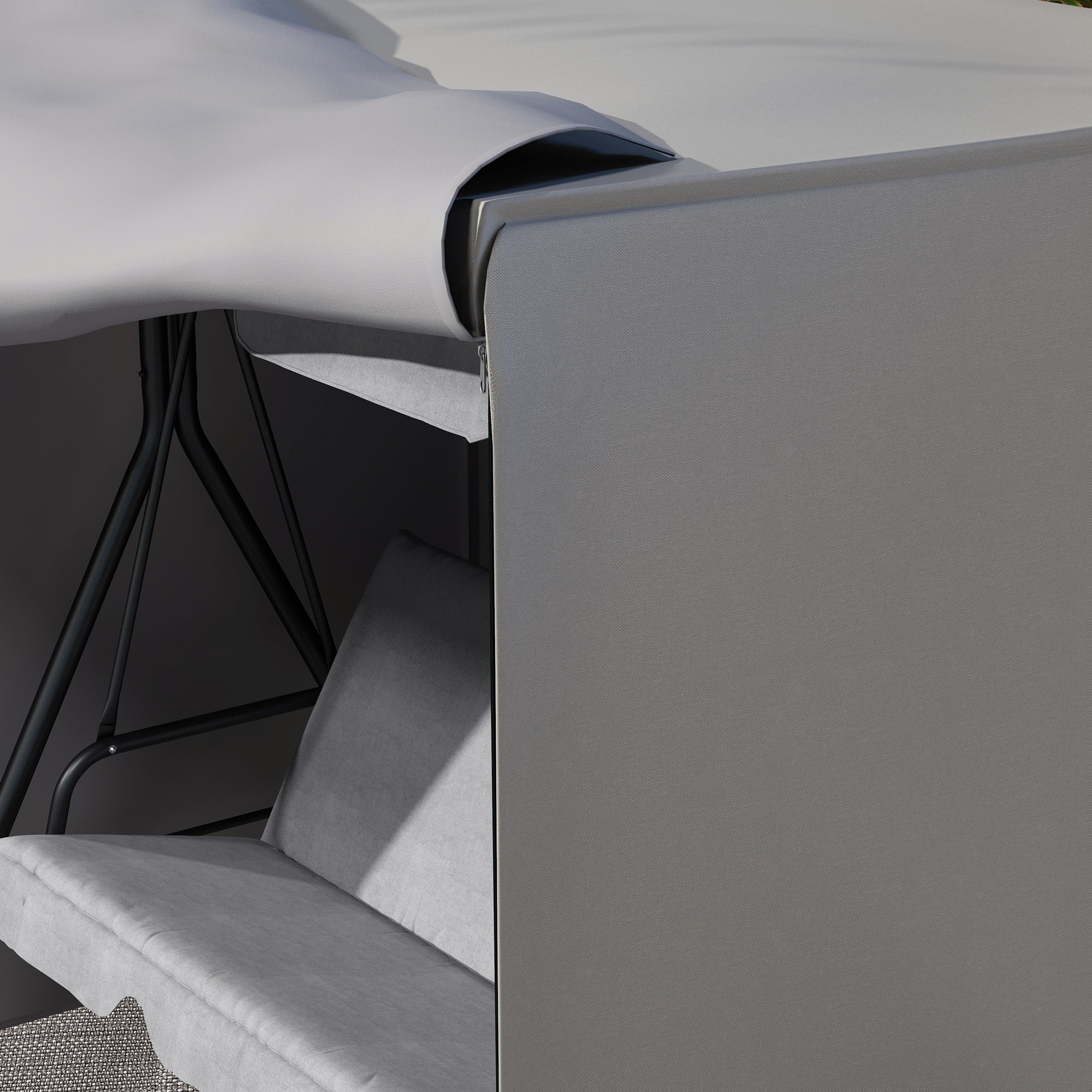 Outsunny Schutzhülle für Hollywoodschaukel, reißfest, wasserdicht, staubdicht, Polyester, 177 x 114 x 152 cm, Grau