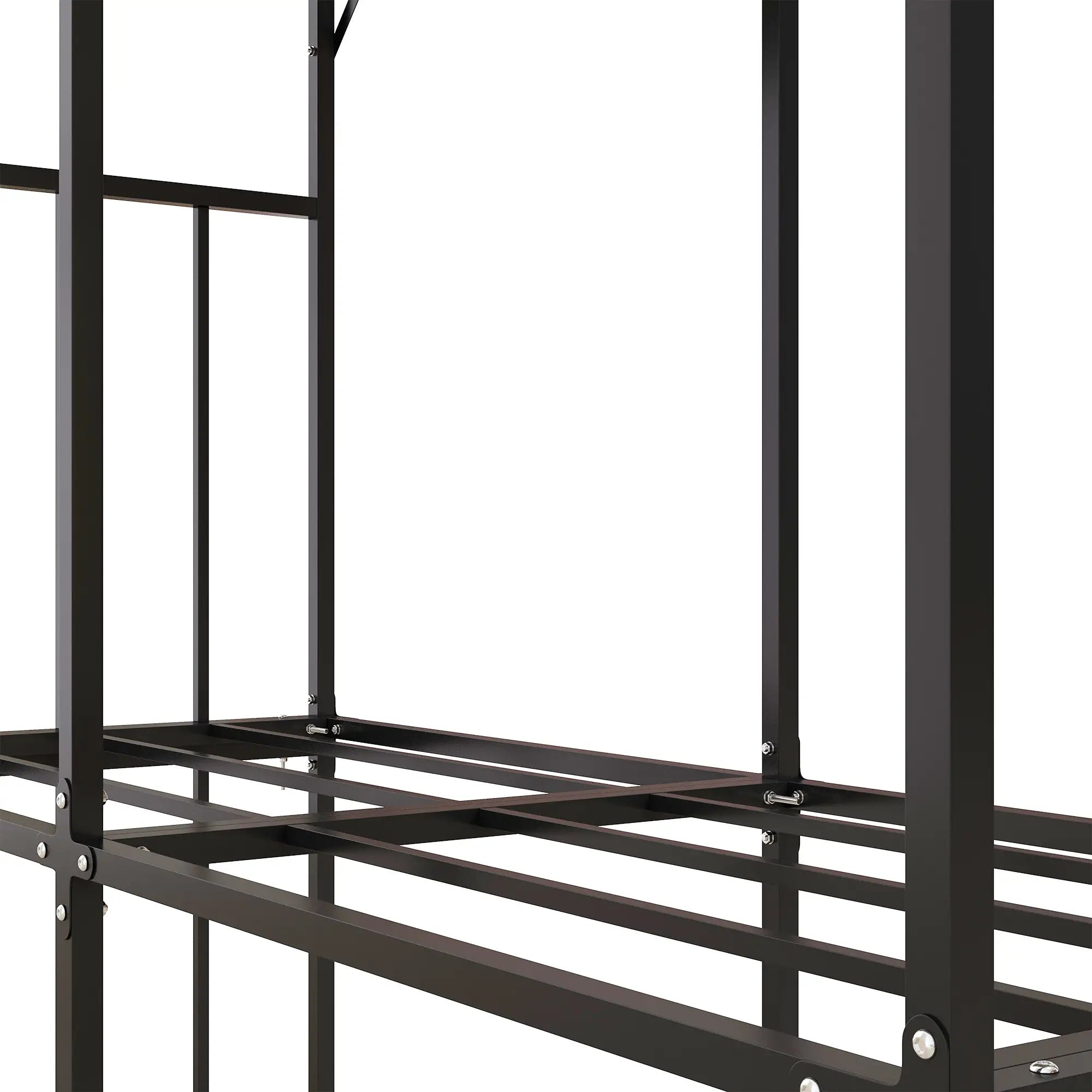 Outsunny Kaminholzregal 1,17?m³ mit Abdeckung, Schwarz