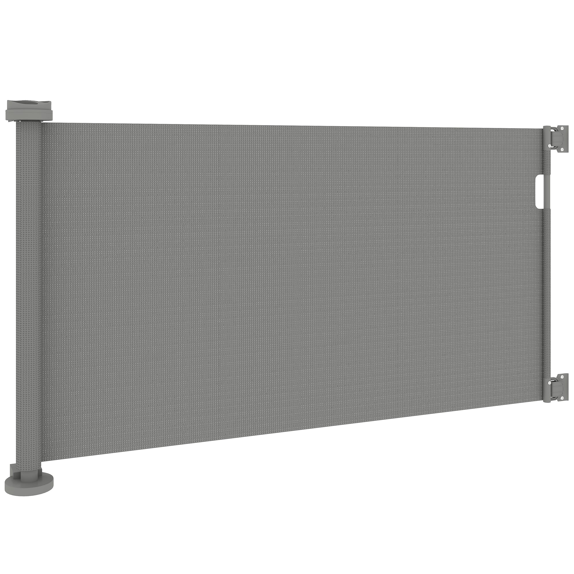 PawHut Treppenschutzgitter Ausziehbar 0-136cm 87 cm Hoch Türschutzgitter für Haustiere 142 x 10 x 87 cm Grau