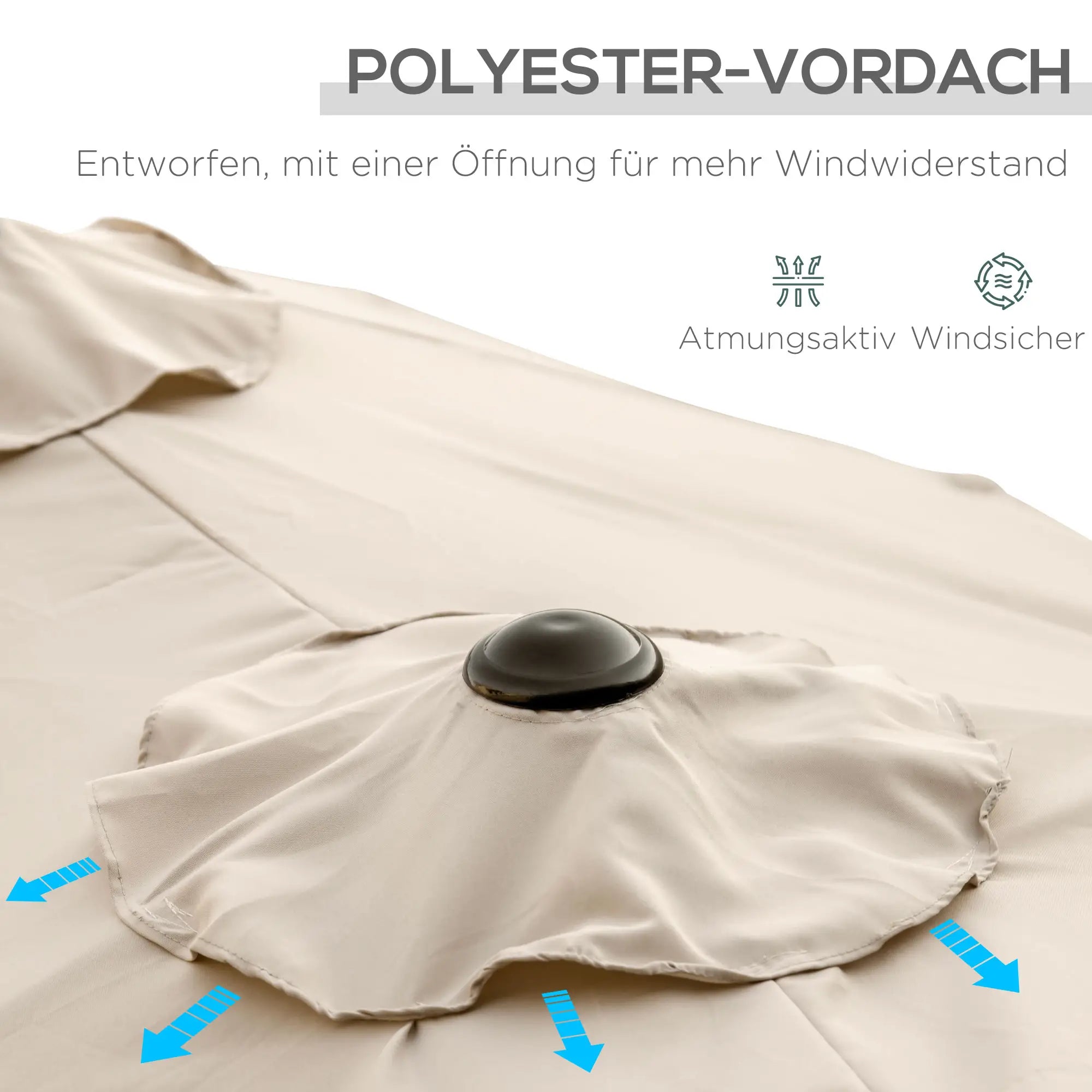 Outsunny Doppelsonnenschirm neigbar mit Kurbel Gartenschirm