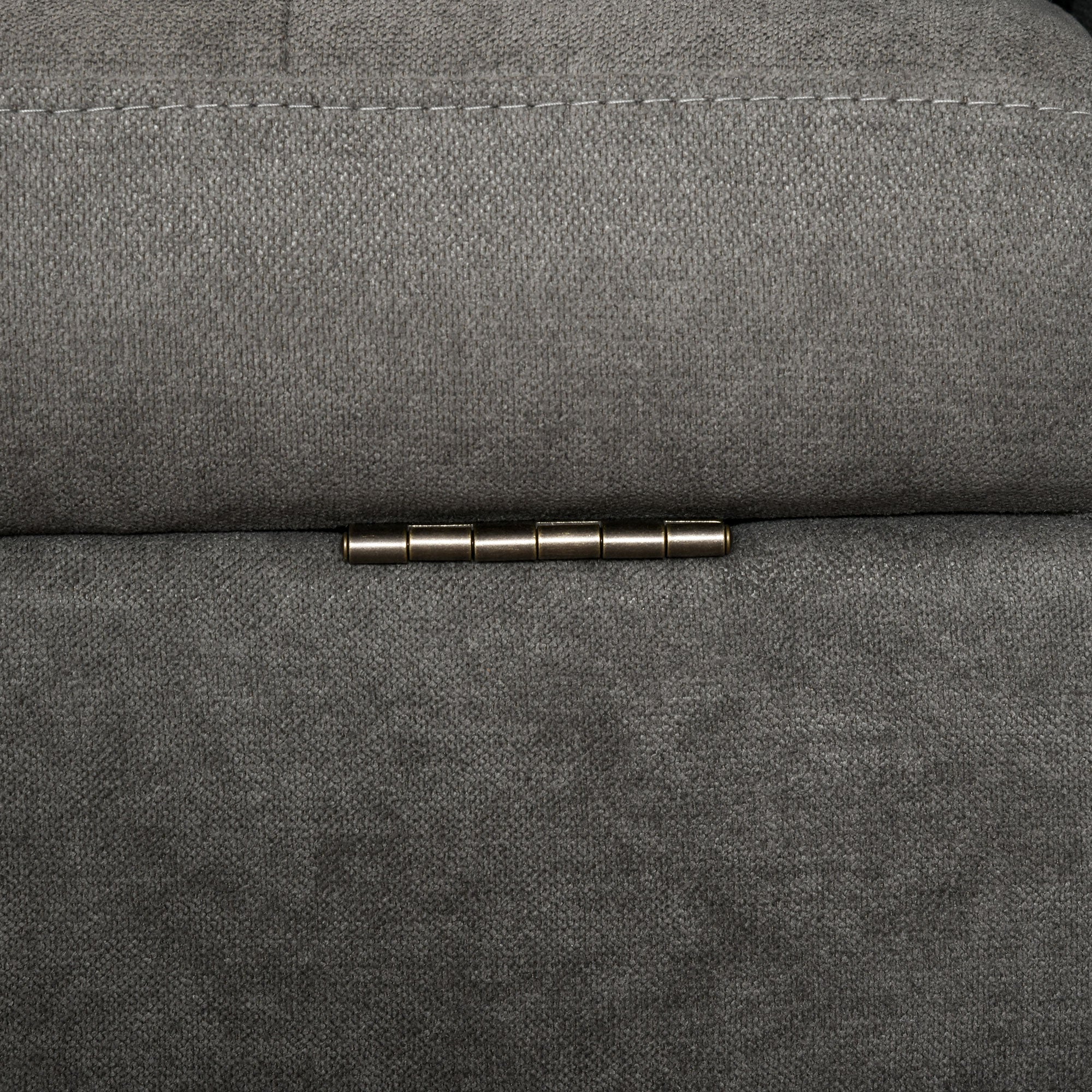 HOMCOM 3 Sitzer Sofa, Couch mit Stauraum, Holzbeine, Gepolsterter Polstersofa mit Samtoptik für Wohnzimmer, Schlafzimmer, 166,5 x 62 x 82 cm, Grau