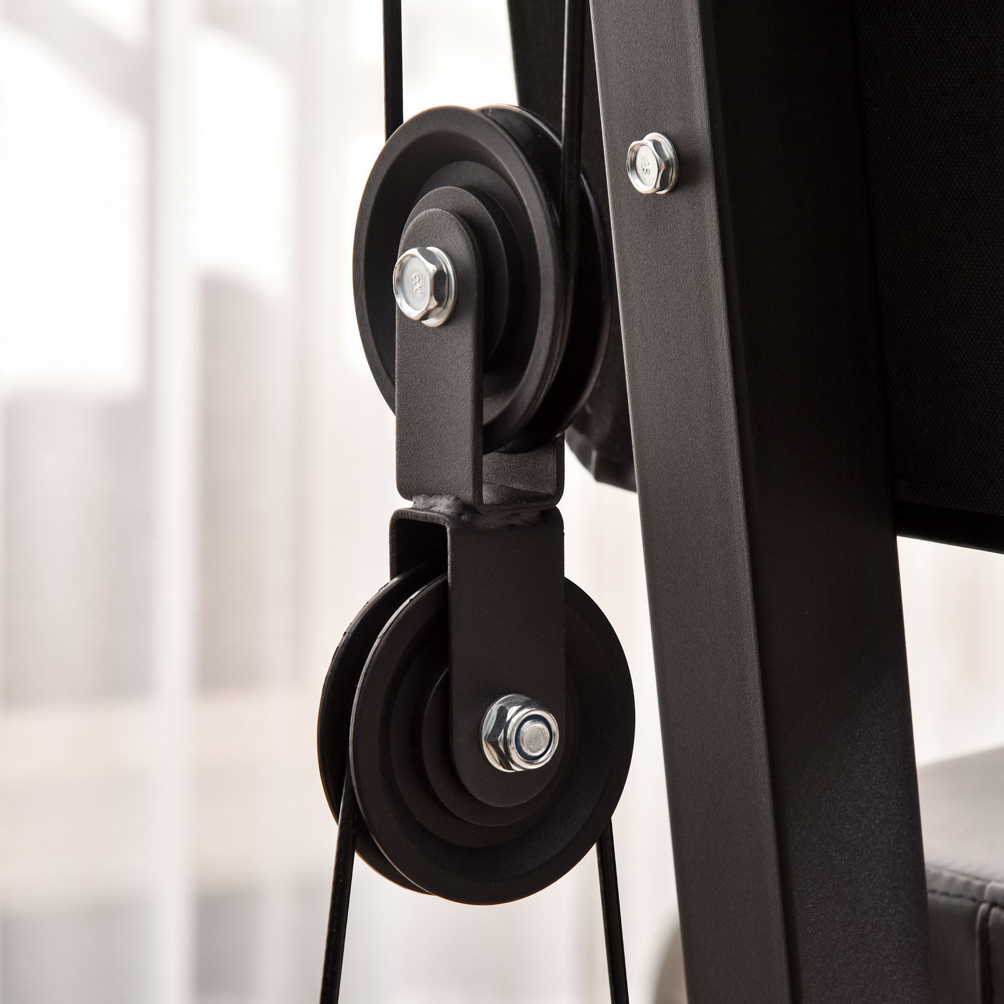 HOMCOM Kraftstation für Zuhause Fitnessstation mit Latzuggerät, Kabelzug, kurzer Bizepsstange, Brustpresse, Beintrainer, Butterfly-Maschine 45kg Gewichten Multifunktion Fitnessstation Schwarz