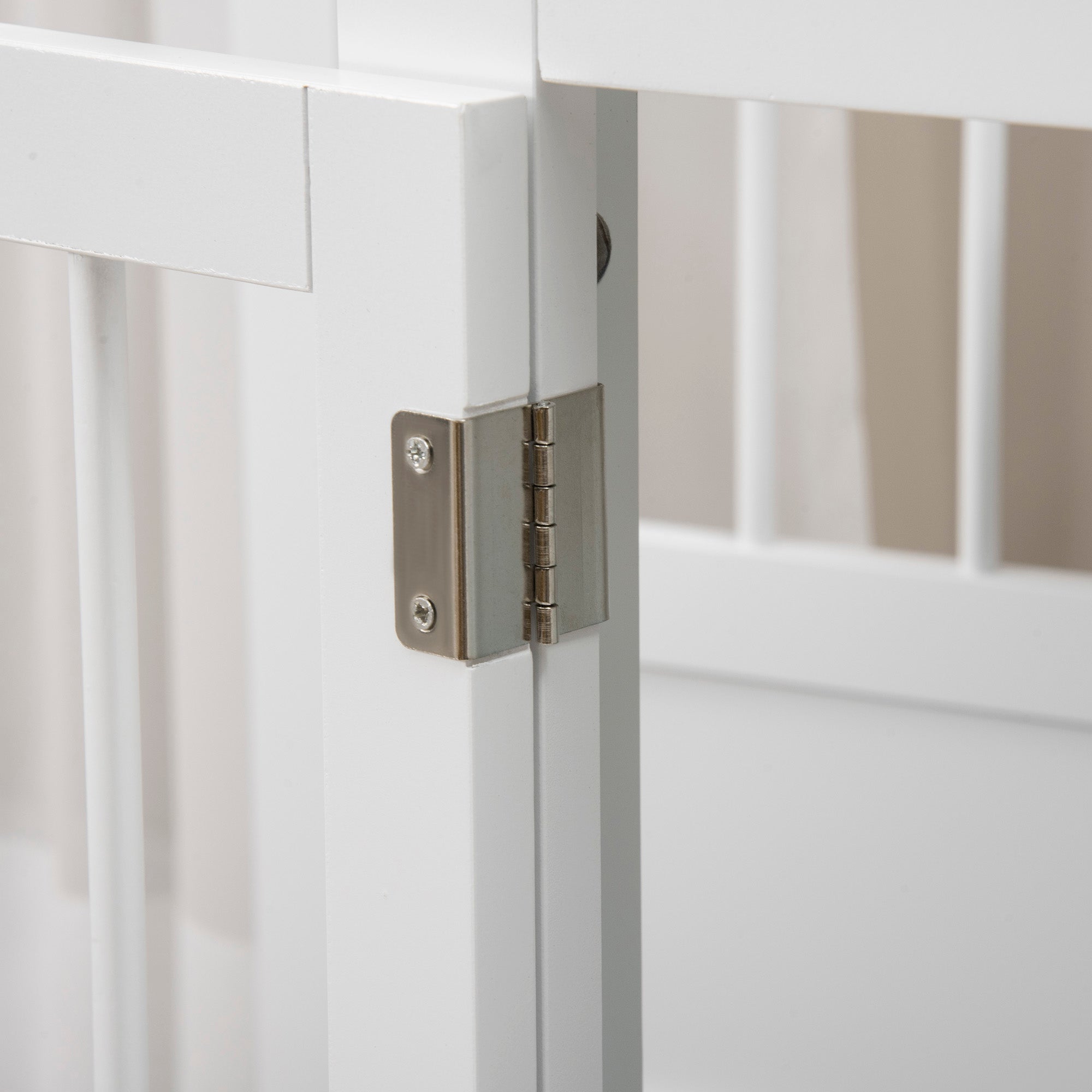 PawHut Hundekäfig, Möbel mit 3 Türen Hundehütte Hundebox für Zuhause 78 x 53 x 59,3 cm, Weiß