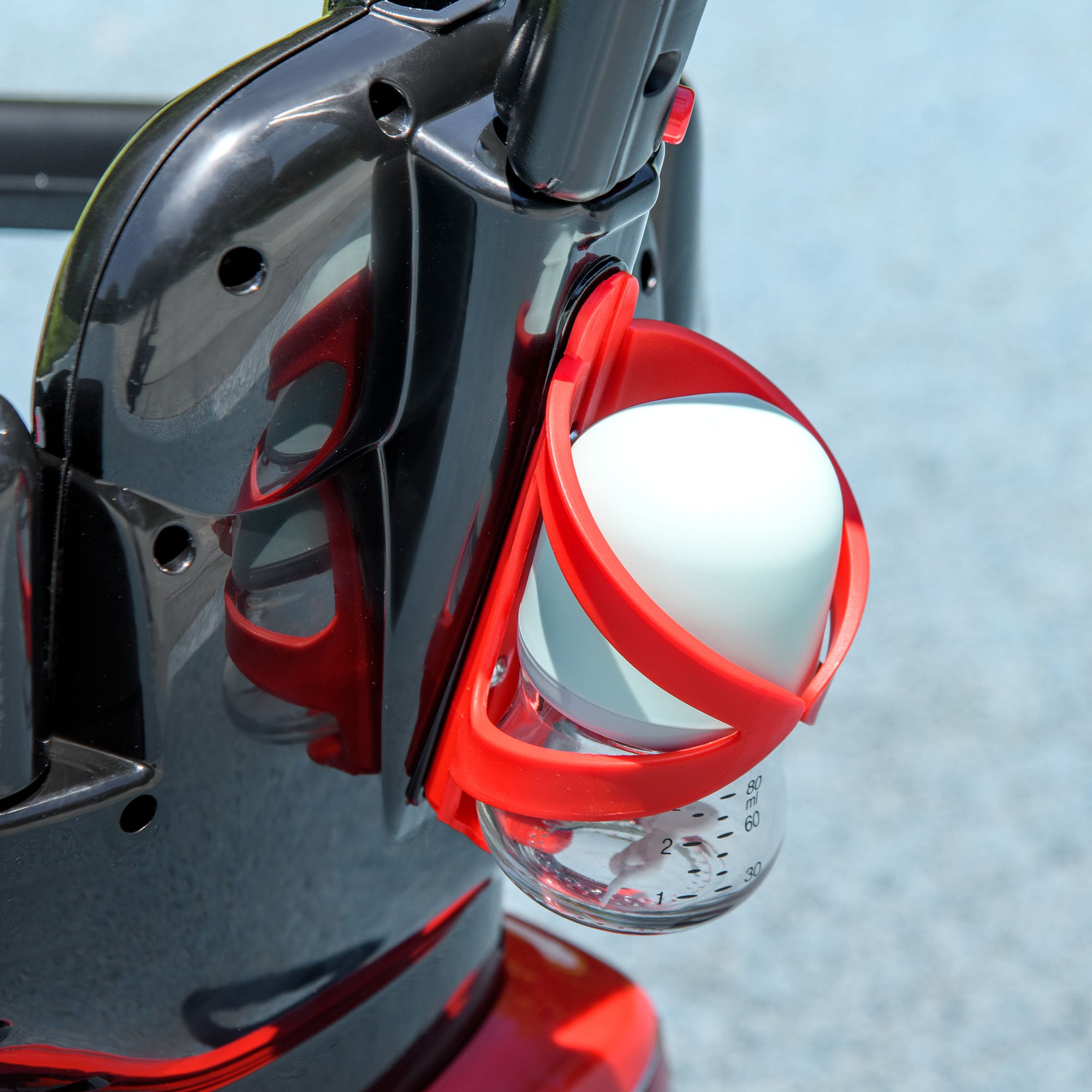 AIYAPLAY 3-in-1 Rutschauto, abnehmbare Schiebestange, Hupe, Musik, Stauraum, für 1-3 Jahre, Rot