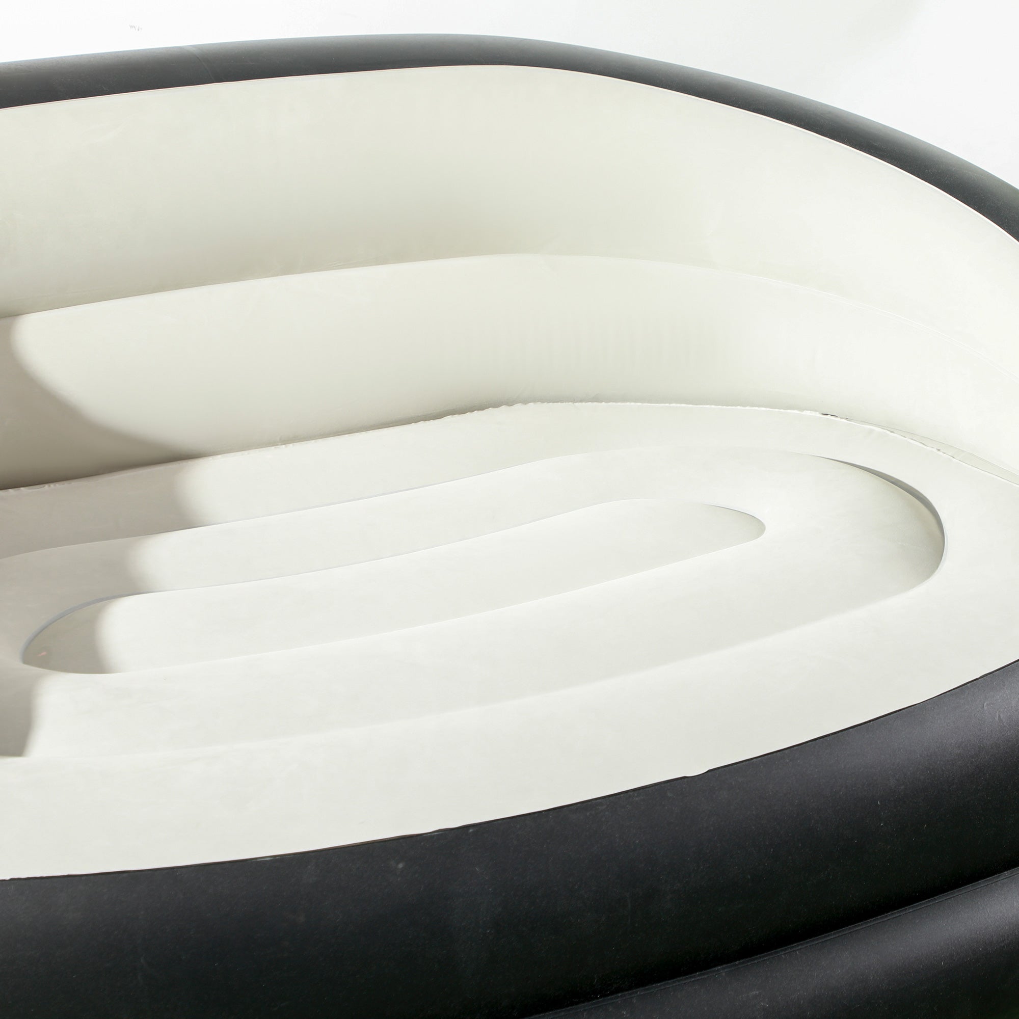 Outsunny Aufblasbares Sofa Luftsessel, 138 x 87 x 71 cm, Grau + Schwarz