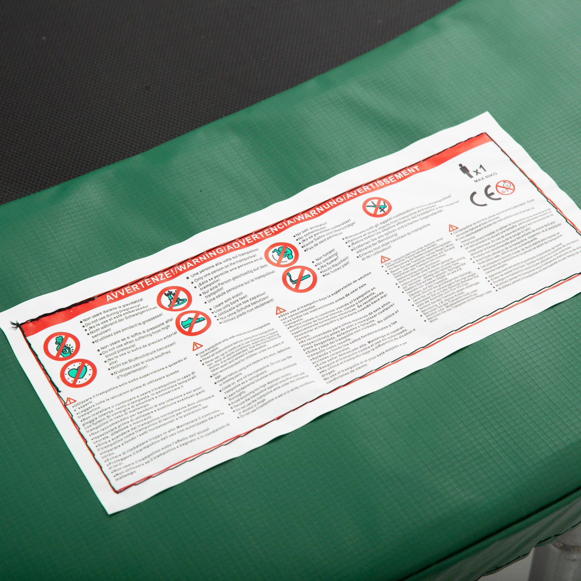 HOMCOM Trampolin Randabdeckung Sicherheitsnetz Wetterplane Leiter Randabdeckung: Ø 244cm Grün