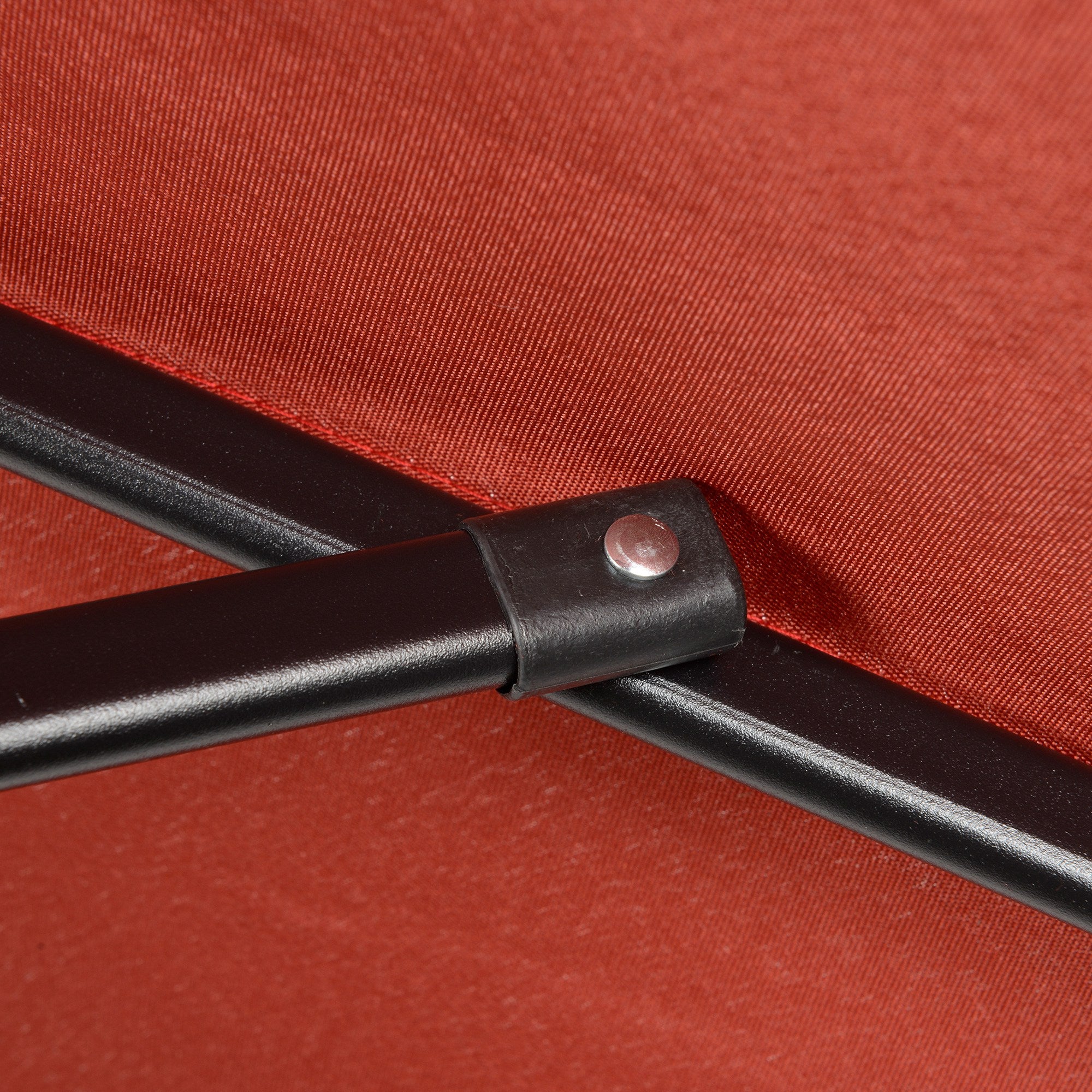 Outsunny Sonnenschirm Ø196 cm, sechseckig Balkonschirm für Strand Balkon Garten, Weinrot