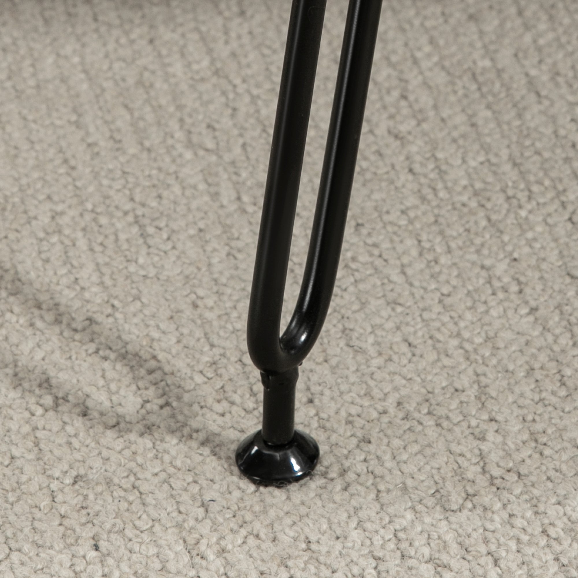 HOMCOM Sitzbank, gesteppter Sitz, Kunstfellbezug, Metallbeine, bis 120 kg, 82x30x47 cm, Grau/Schwarz