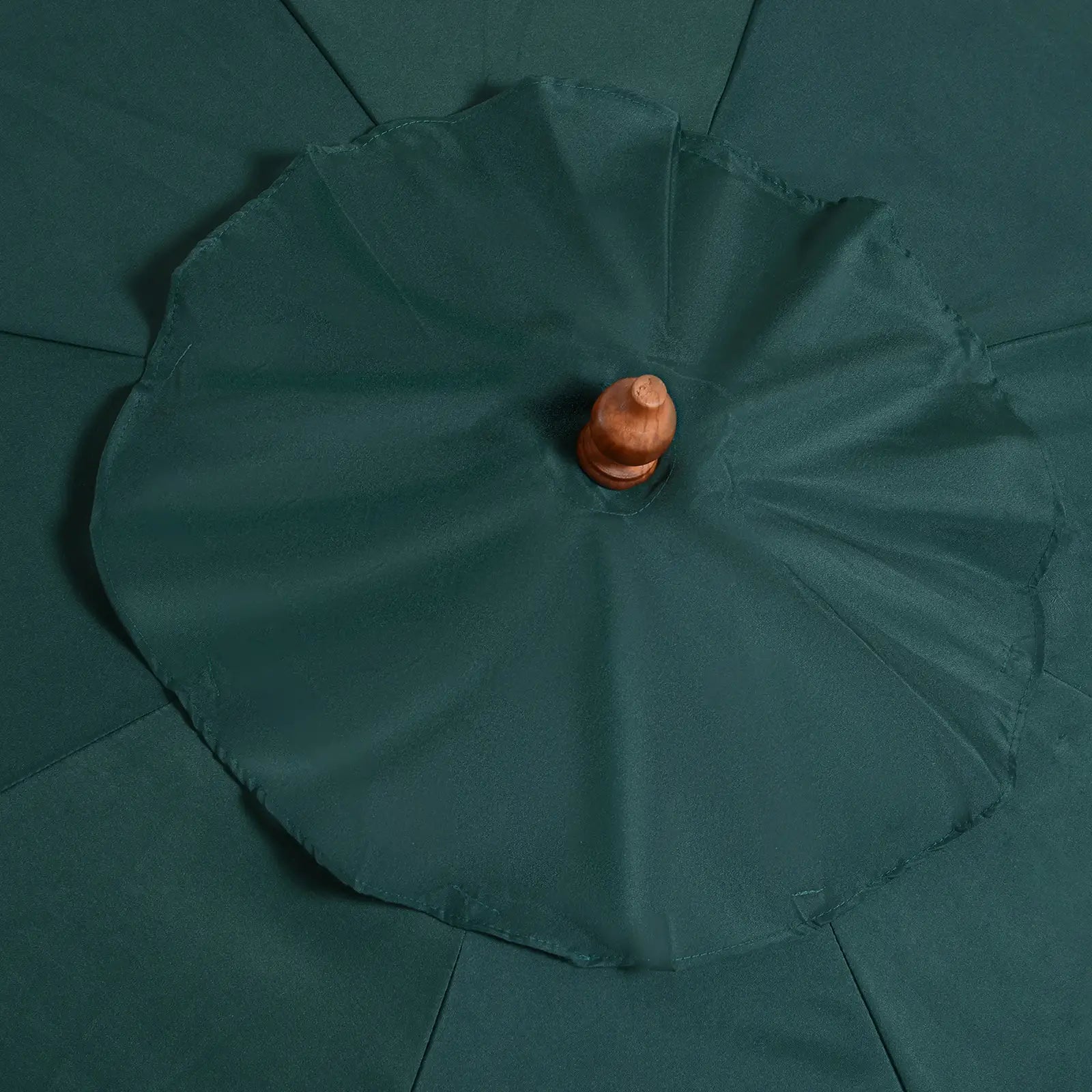 Outsunny Sonnenschirm Garten UV-beständig Handkurbel Pappelholz