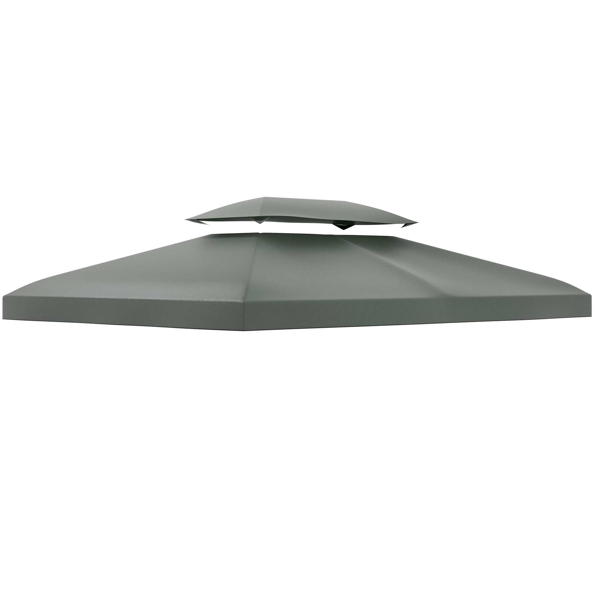 Outsunny Ersatzdach für Metallpavillon 3x4m wasserabweisend Pavillondach für Gartenpavillon Partyzelt Gartenzelt Polyester Dunkelgrau