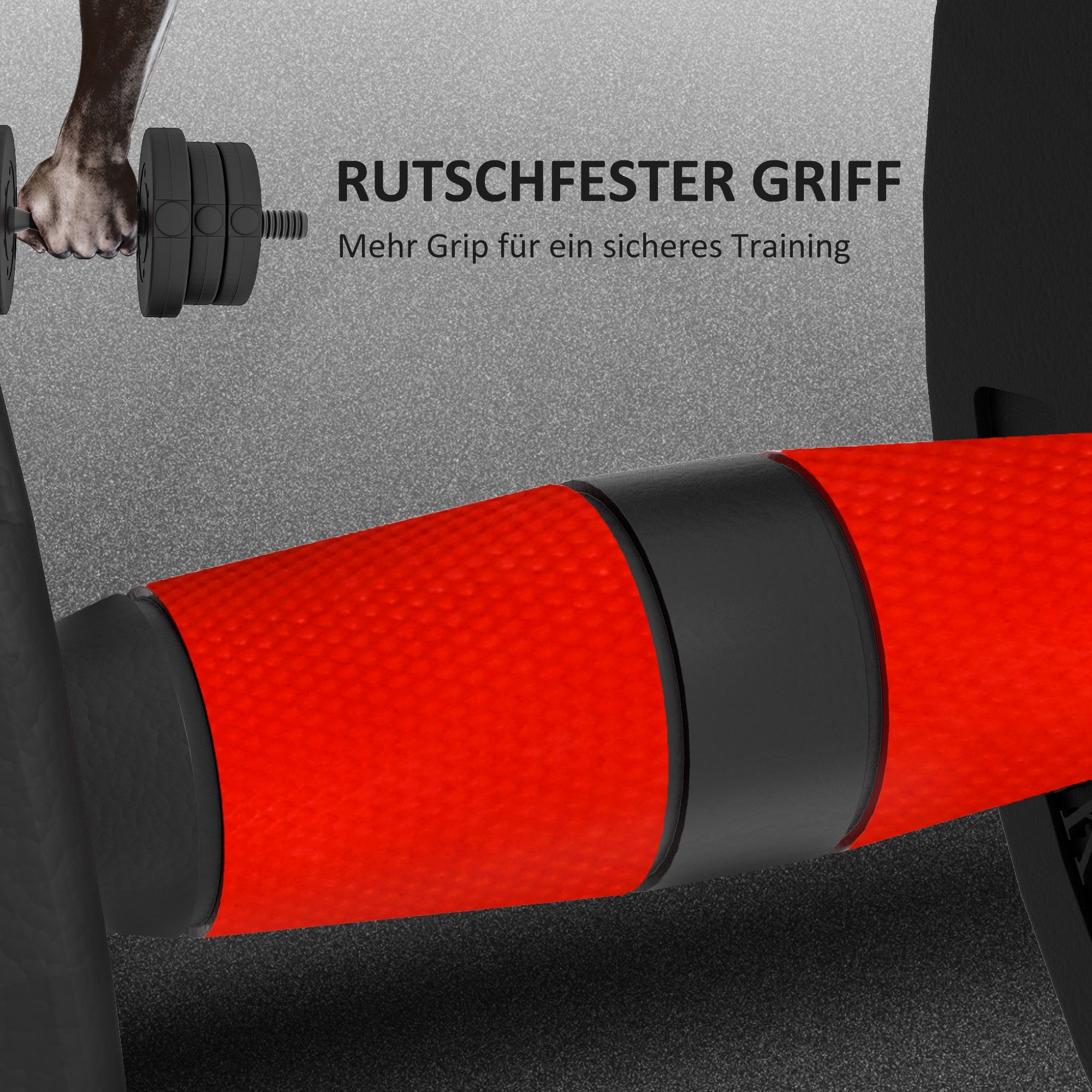 HOMCOM 2 in 1 Hanteln Set 20 kg verstellbare Kurzhantel & Langhantel professionell Dumbbell Krafttraining Schwarz