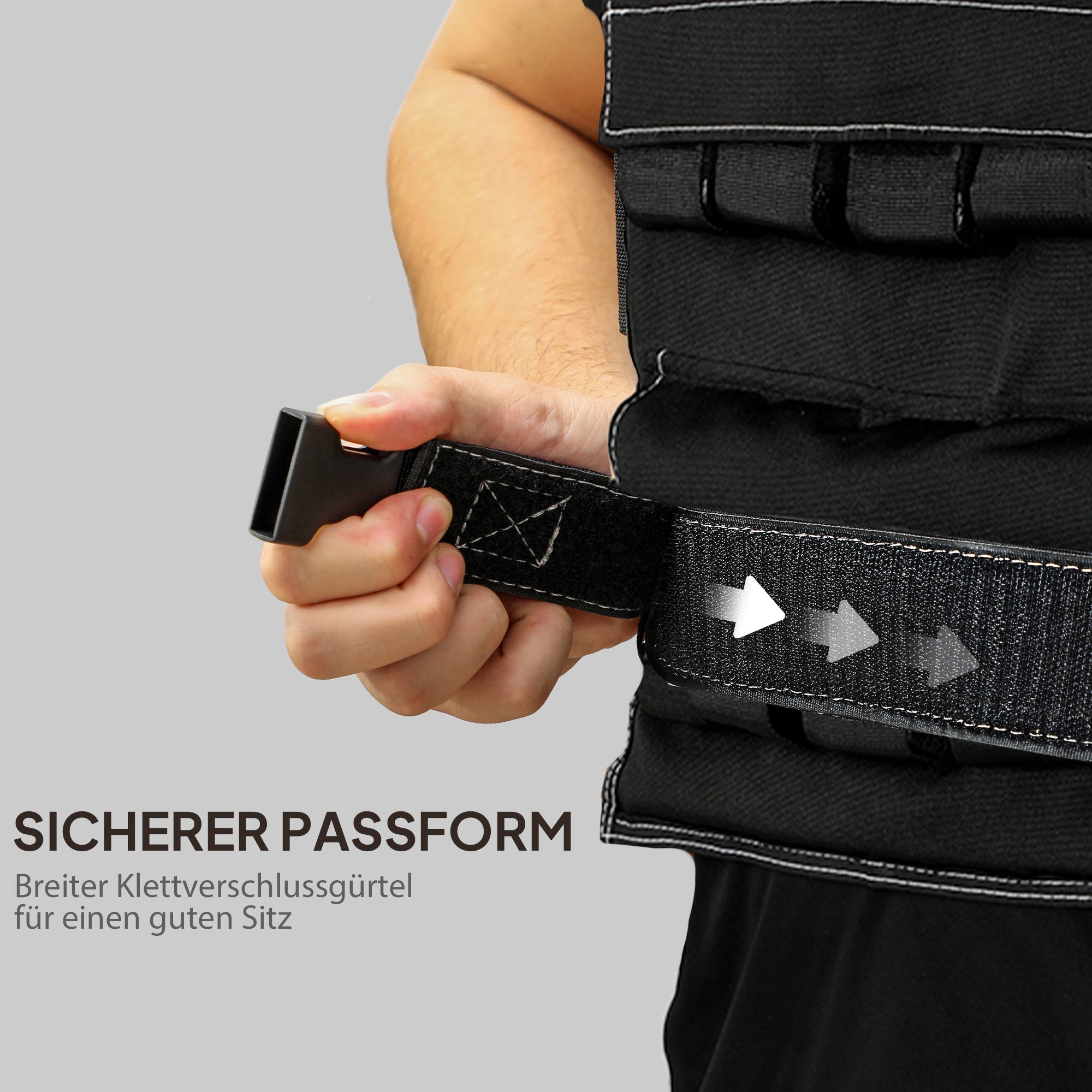 SPORTNOW 20 kg Anpassbare Gewichtsweste mit verstellbaren Gurten und reflektierenden Streifen, für Männer und Frauen