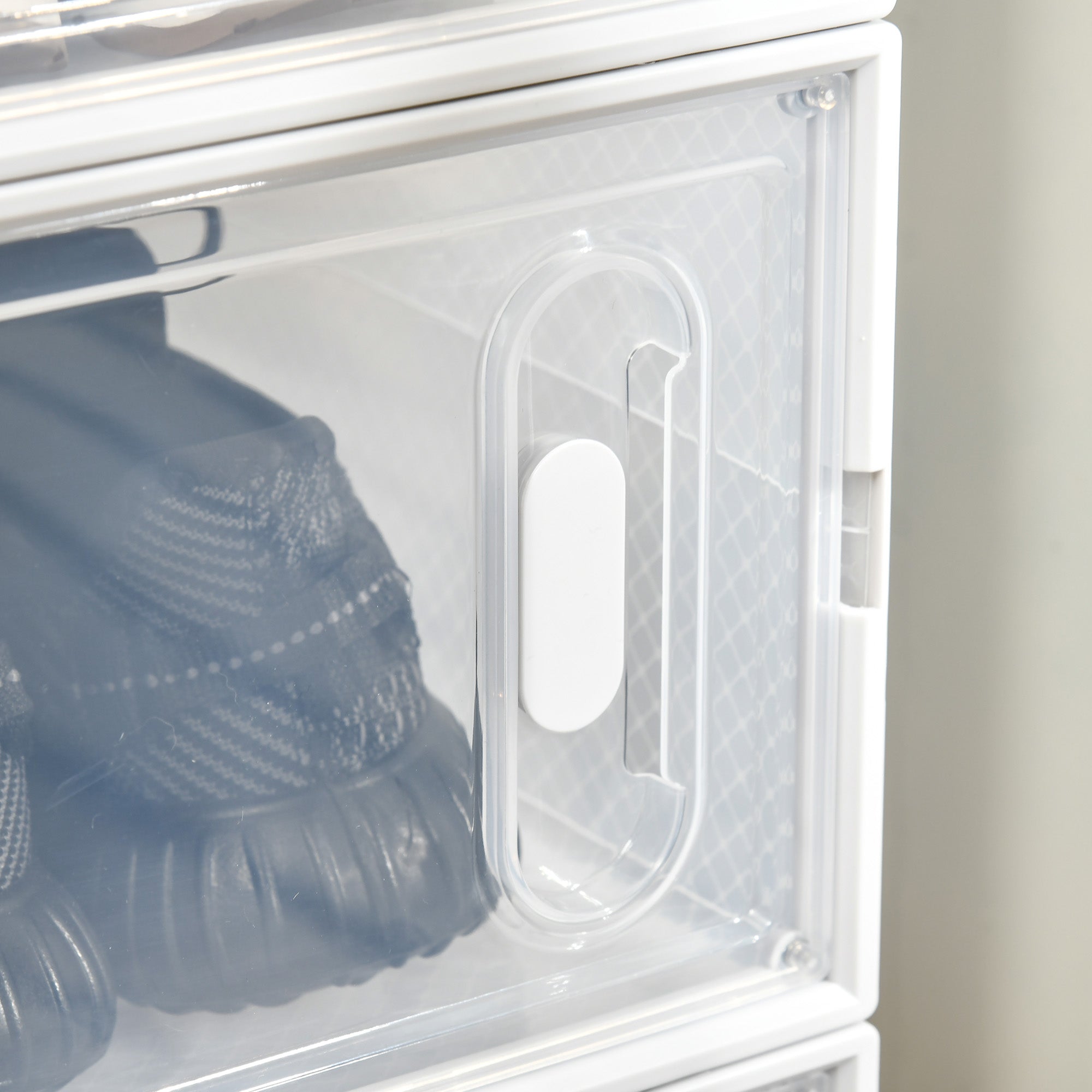 HOMCOM Modulares Regalsystem mit 8 Fächern, Steckregal, 25 cm x 35 cm x 19 cm, Transparent