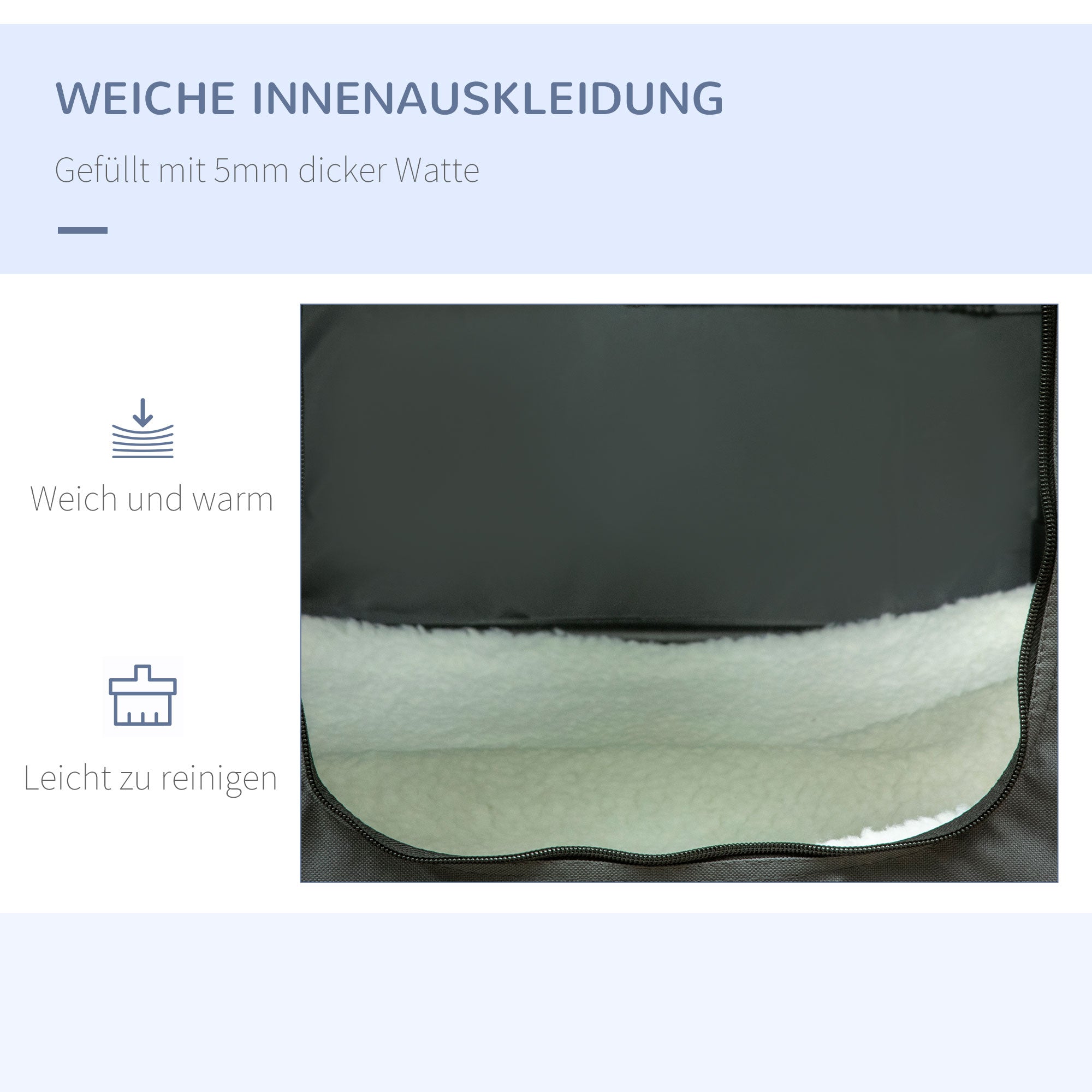 PawHut Transportbox, faltbar, 3 Eingänge, Innenkissen, für Hunde und Katzen bis 4 kg/40 cm, grau