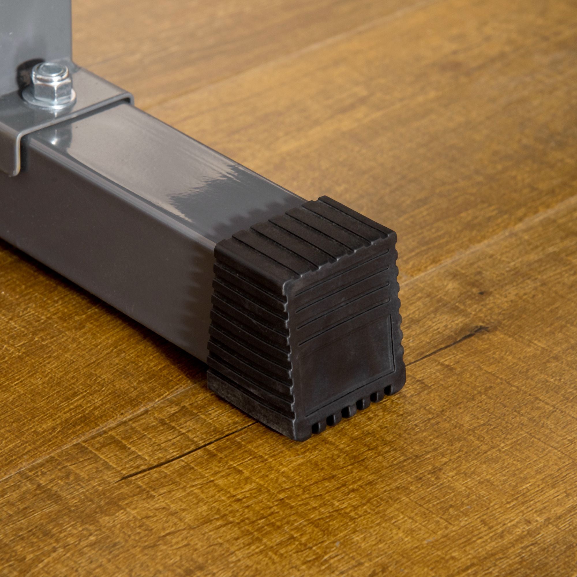 HOMCOM Hantelbank, 8 Positionen, klappbar, Stahlbasis, gepolstert, Kunstleder, 98-122H x 140L x 73B cm, Schwarz/Grau