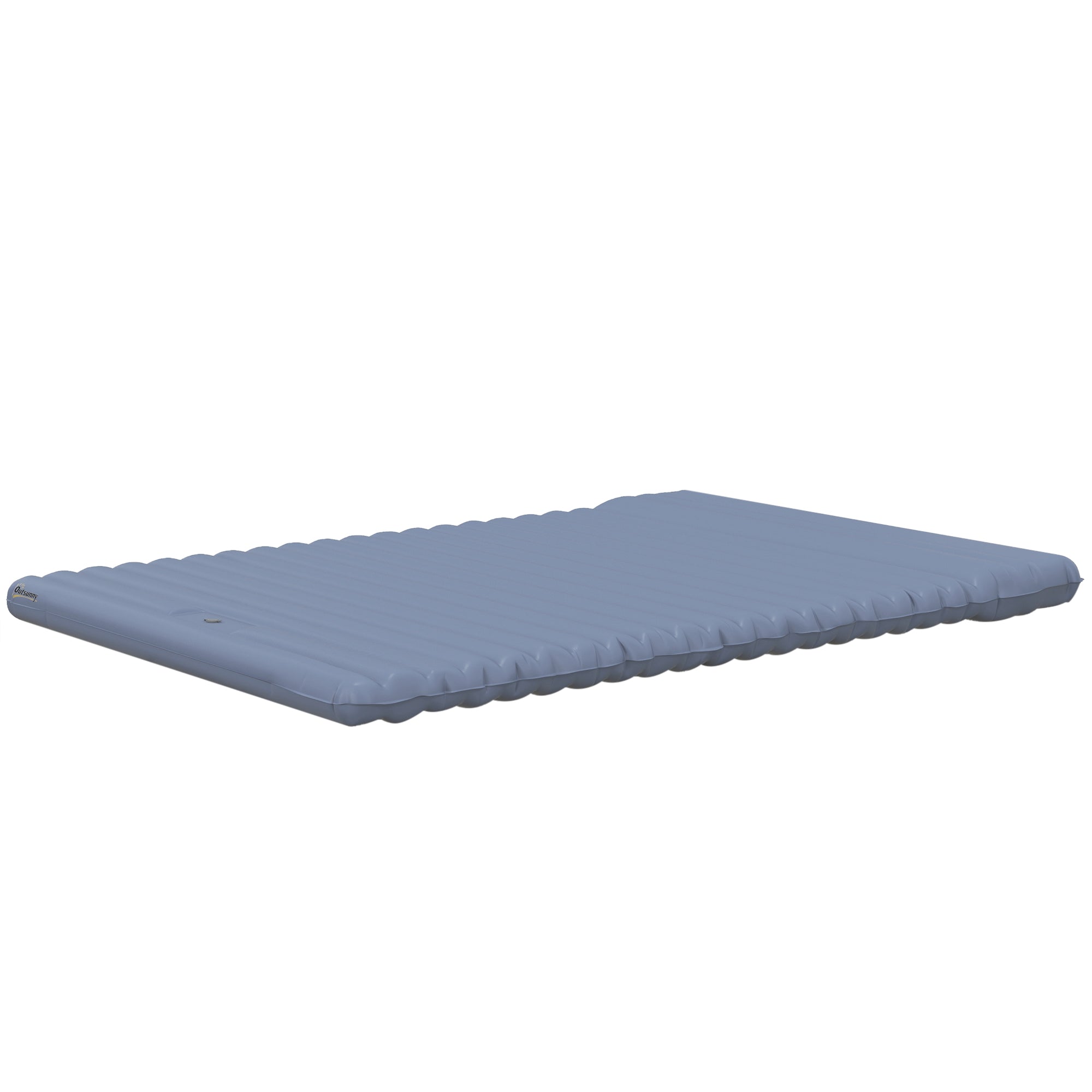 Outsunny Luftmatratze Campingmatratze, inkl. Luftpumpe, 1 Kissen, 200 x 135 x 10 cm, Blau