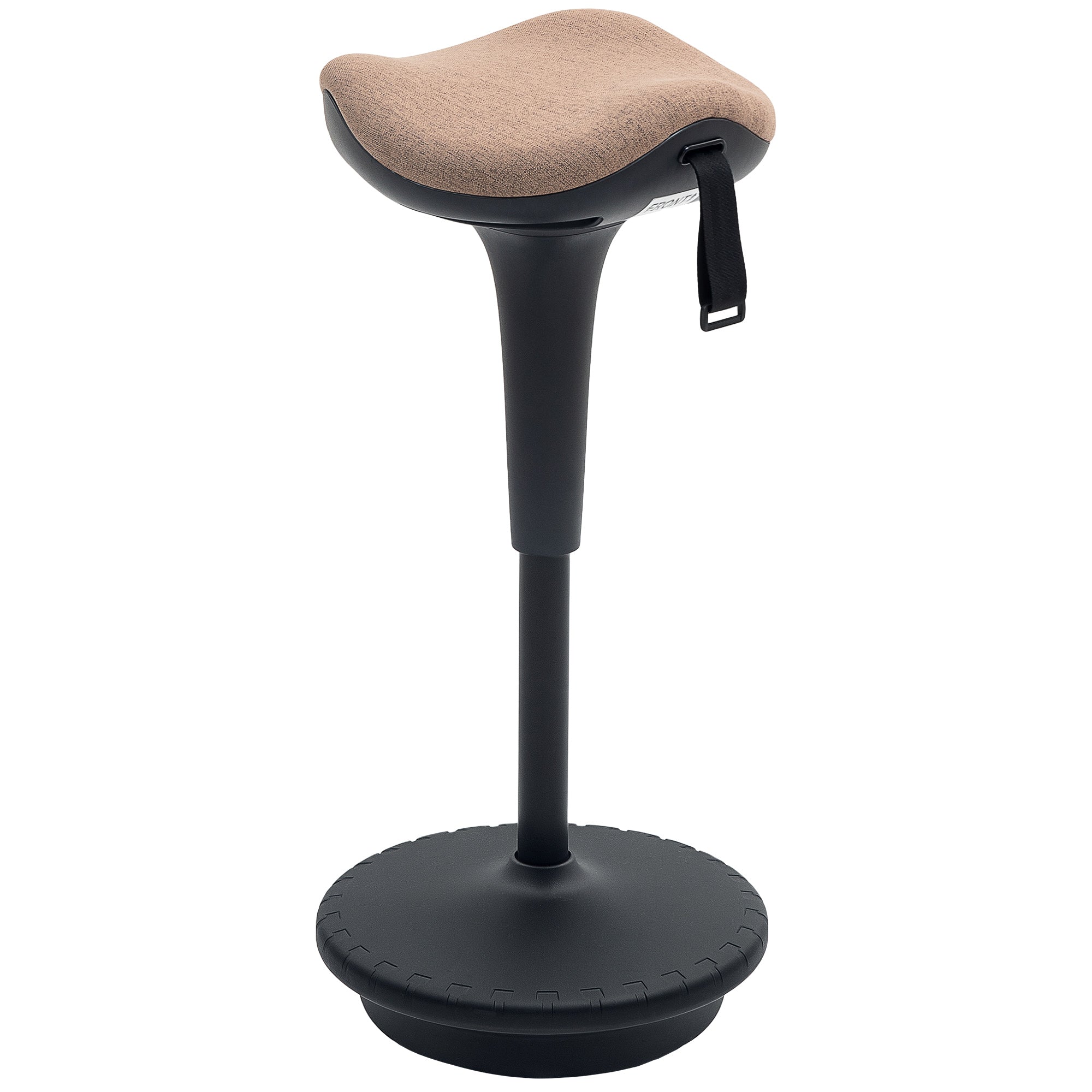 HOMCOM Balancehocker, beweglicher Sitz, drehbar, höhenverstellbar, ergonomisch, 34 x 34 x 68,5-83,5 cm, Braun