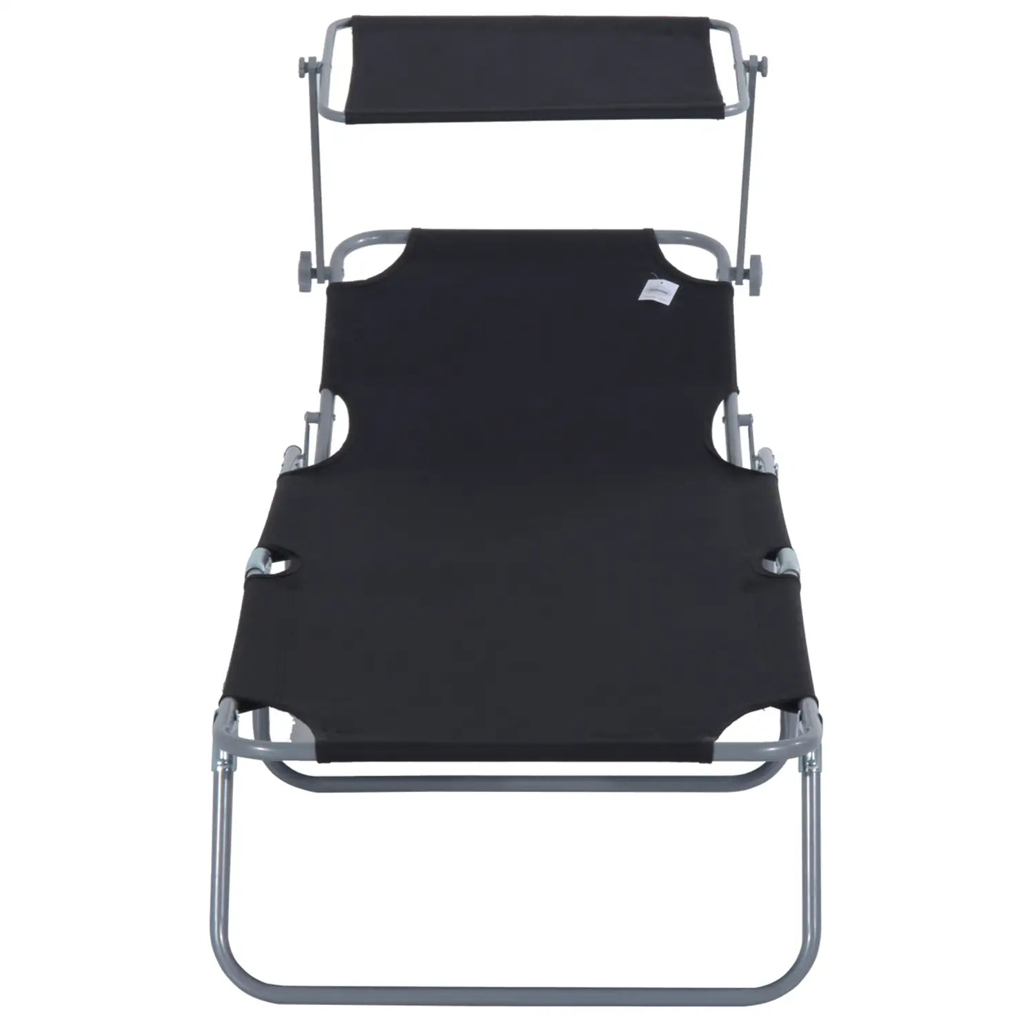 Outsunny klappbare Sonnenliege mit Sonnenschutz