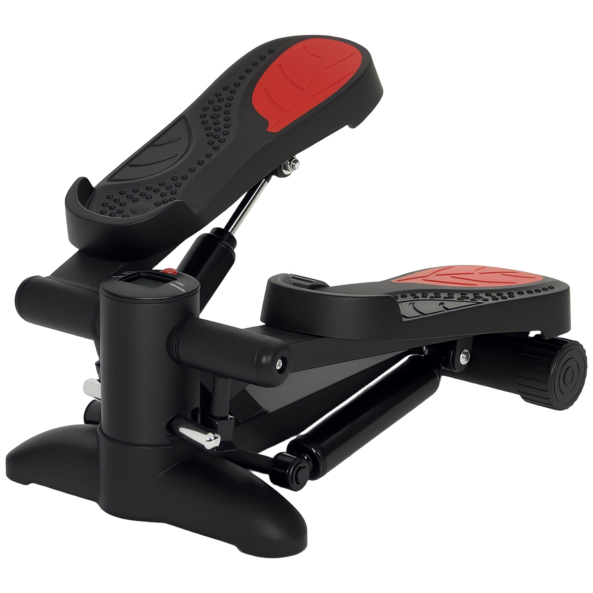 SPORTNOW Mini-Stepper, Kompaktes Stepper-Gerät für Workout, Fitness-Stepper mit LCD-Monitor und rutschfesten Pedalen, Schwarz