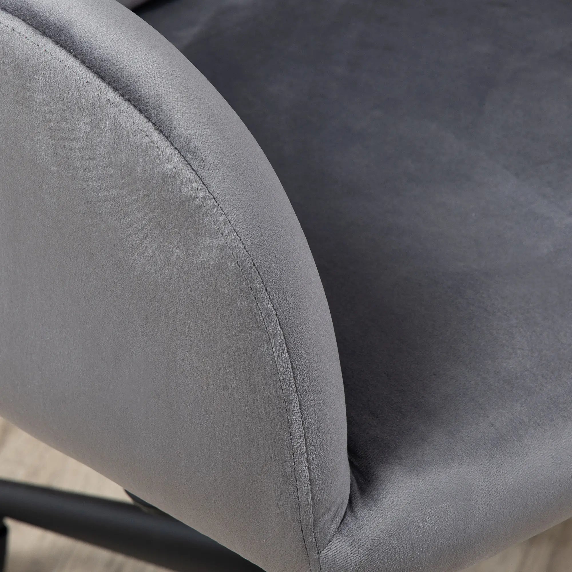 Vinsetto Bürostuhl, 5 Rollen, höhenverstelbar, modernes Design, 58 cm x 58,5 cm x 86 cm, Grau