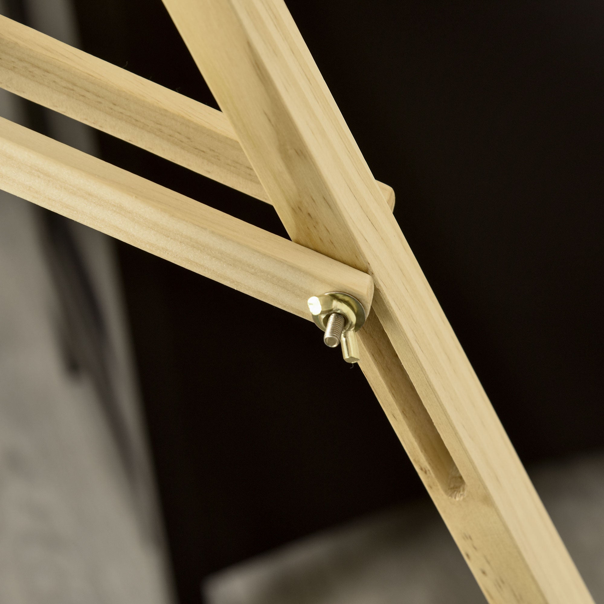 HOMCOM Staffelei Sitz- und Standstaffelei Klappbare Atelierstaffelei 75° einstellbar mit Halterung für Kunstmalerei Und Außenwerbung Kiefernholz Natur 51,5 x 71,5 x 134,5 cm