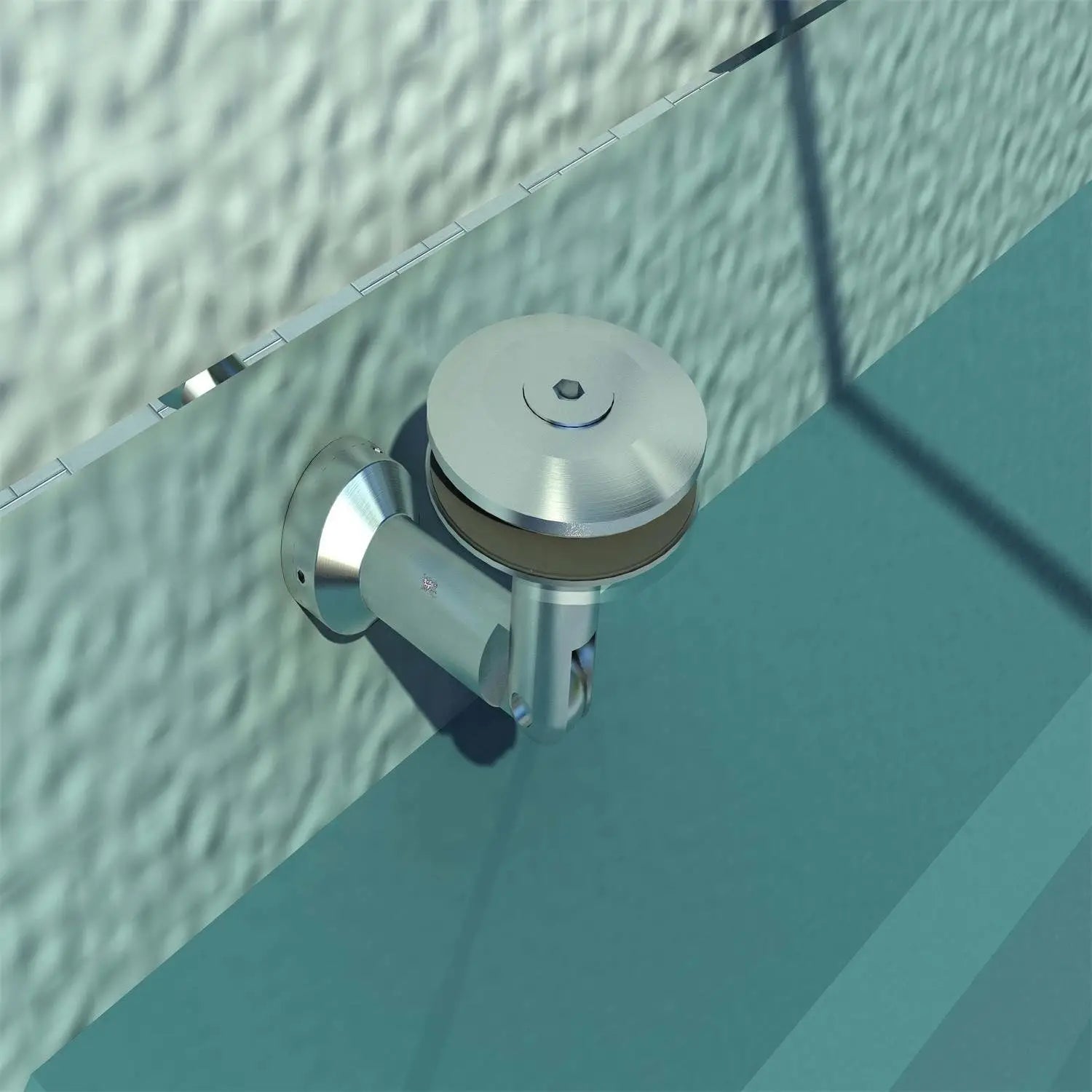 HOMCOM Vordach Glasvordach Türvordach, Gehärtetem Glas, 304 Edelstahl Klarglas 150 x 90 cm