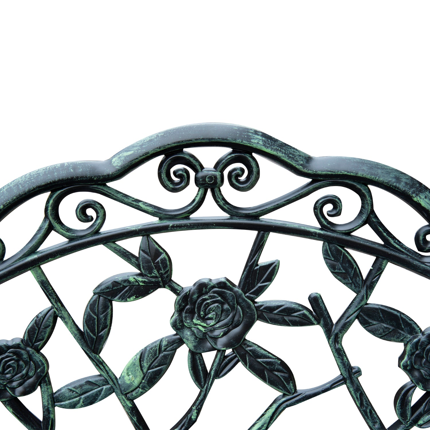 Outsunny 2-Sitzer Gartenbank robust Parkbank Sitzbank mit Rückenlehne Bank 240kg belastbar Gartenmöbel 100 x 54 x 78 cm Antik Grün