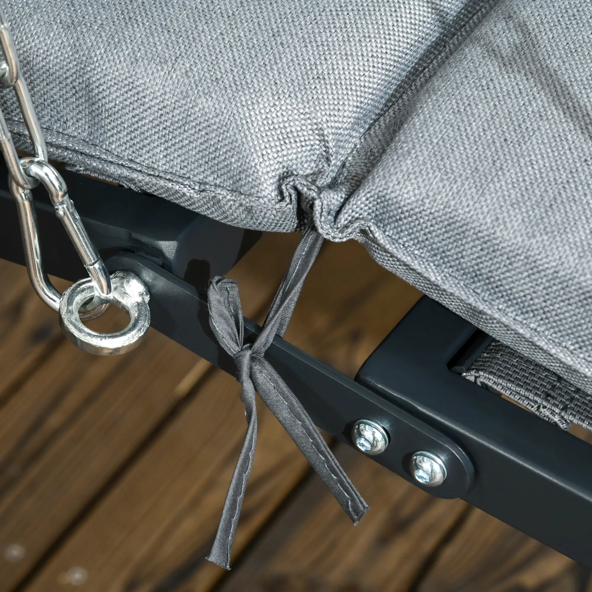 Outsunny 3-Sitzer Hollywoodschaukel Dunkelgrau