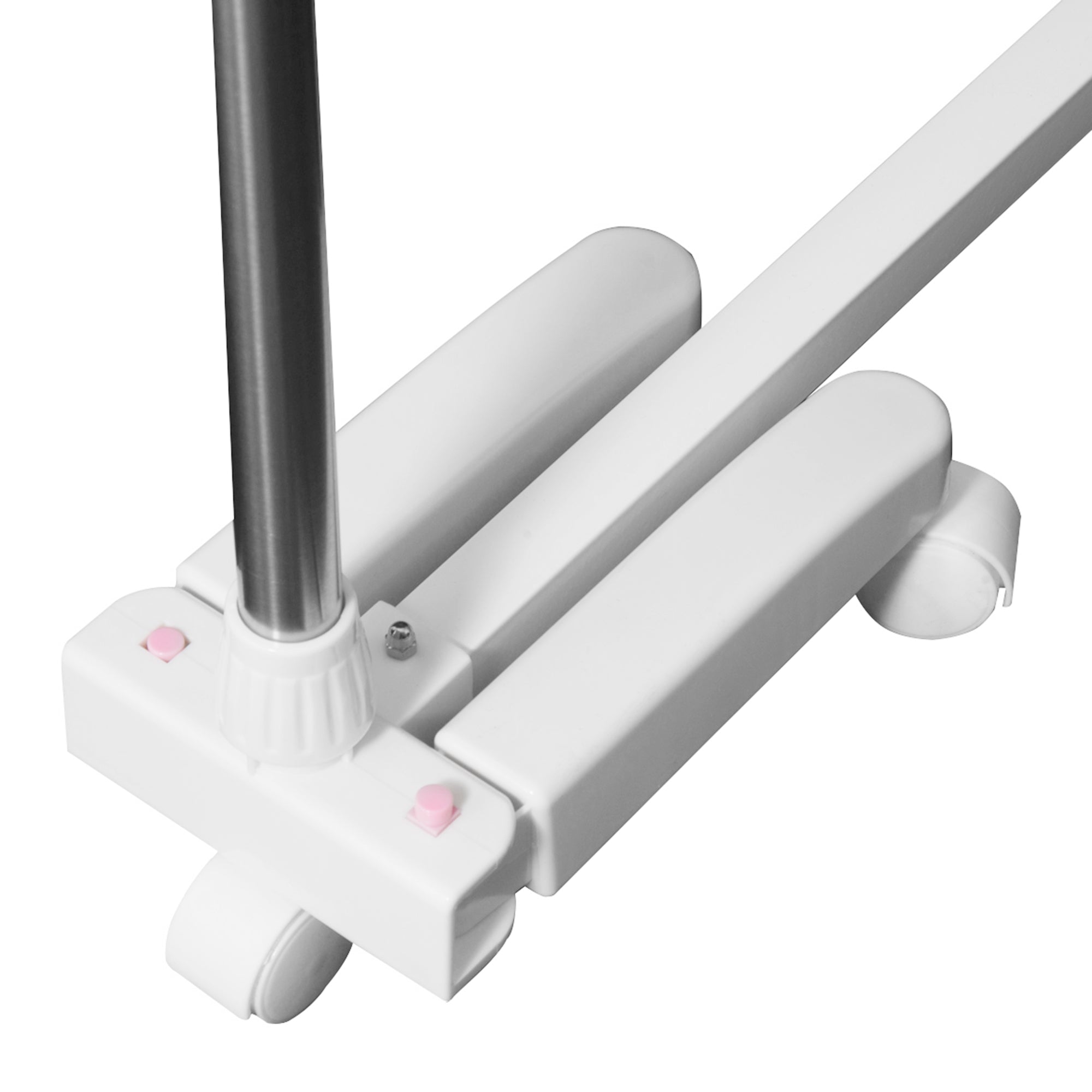 HOMCOM Turmwäscheständer ausziehbar Standtrockner mit 3 Ebenen, klappbare Flügel, Rollen, Wäschetrockner für Innen und Außen, Weiß, 83-136,5 x 45,5 x 154 cm