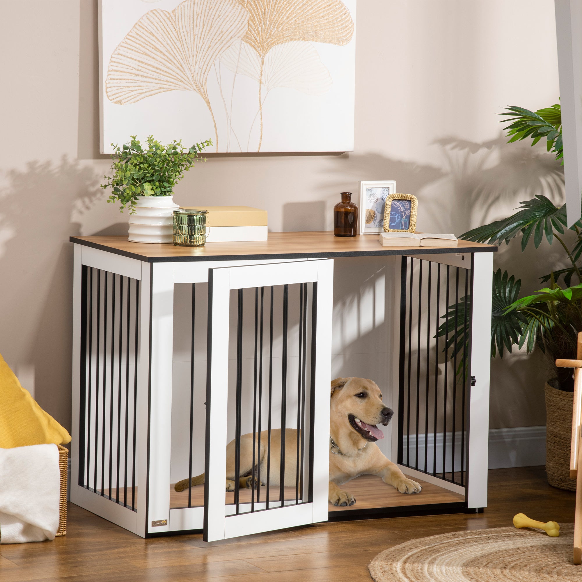 PawHut Hundebox, Hundekäfig, 1 Tür, für kleine und mittelgroße Hunde