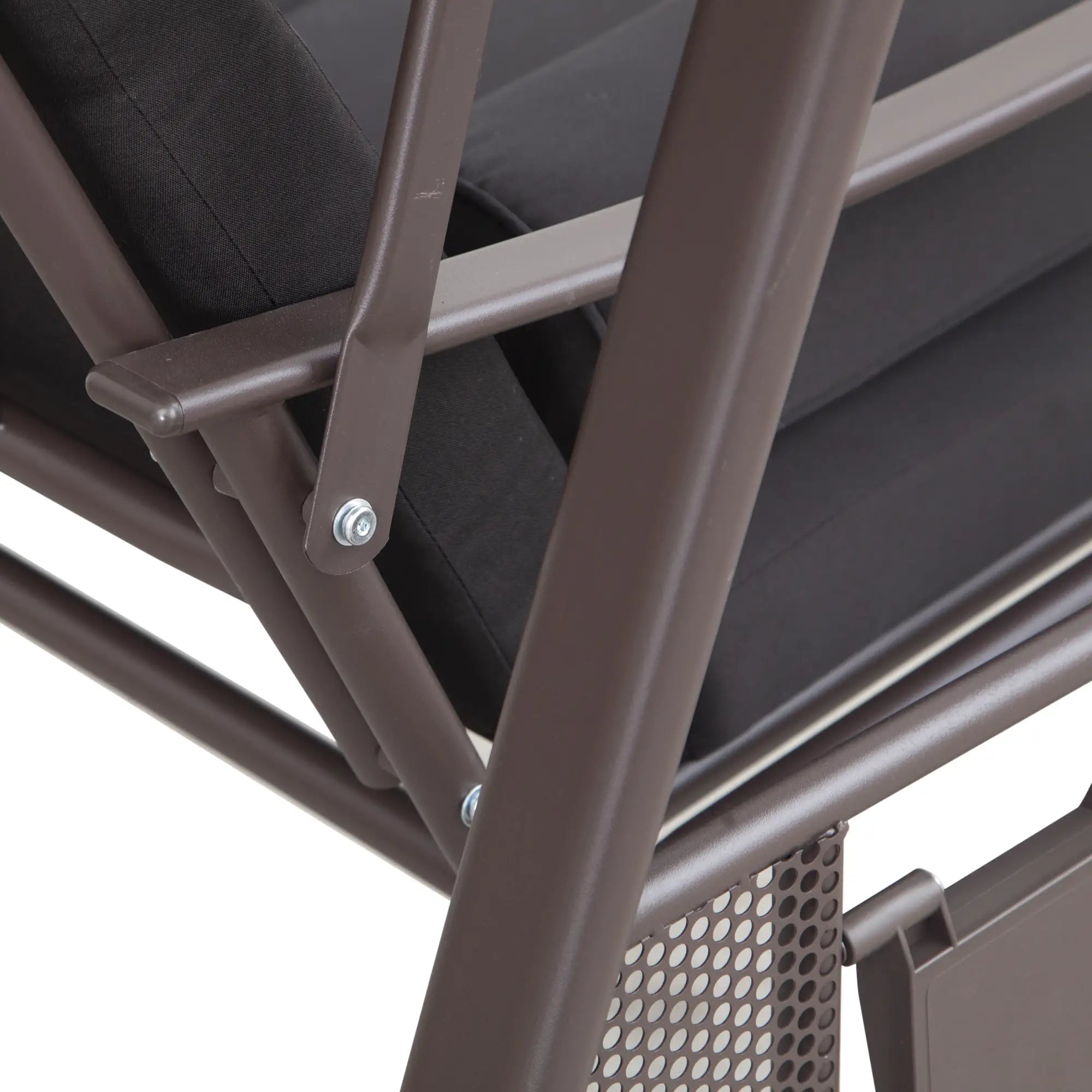 Outsunny 3-Sitzer Hollywoodschaukel mit Sonnendach & Kissen – Schwarz