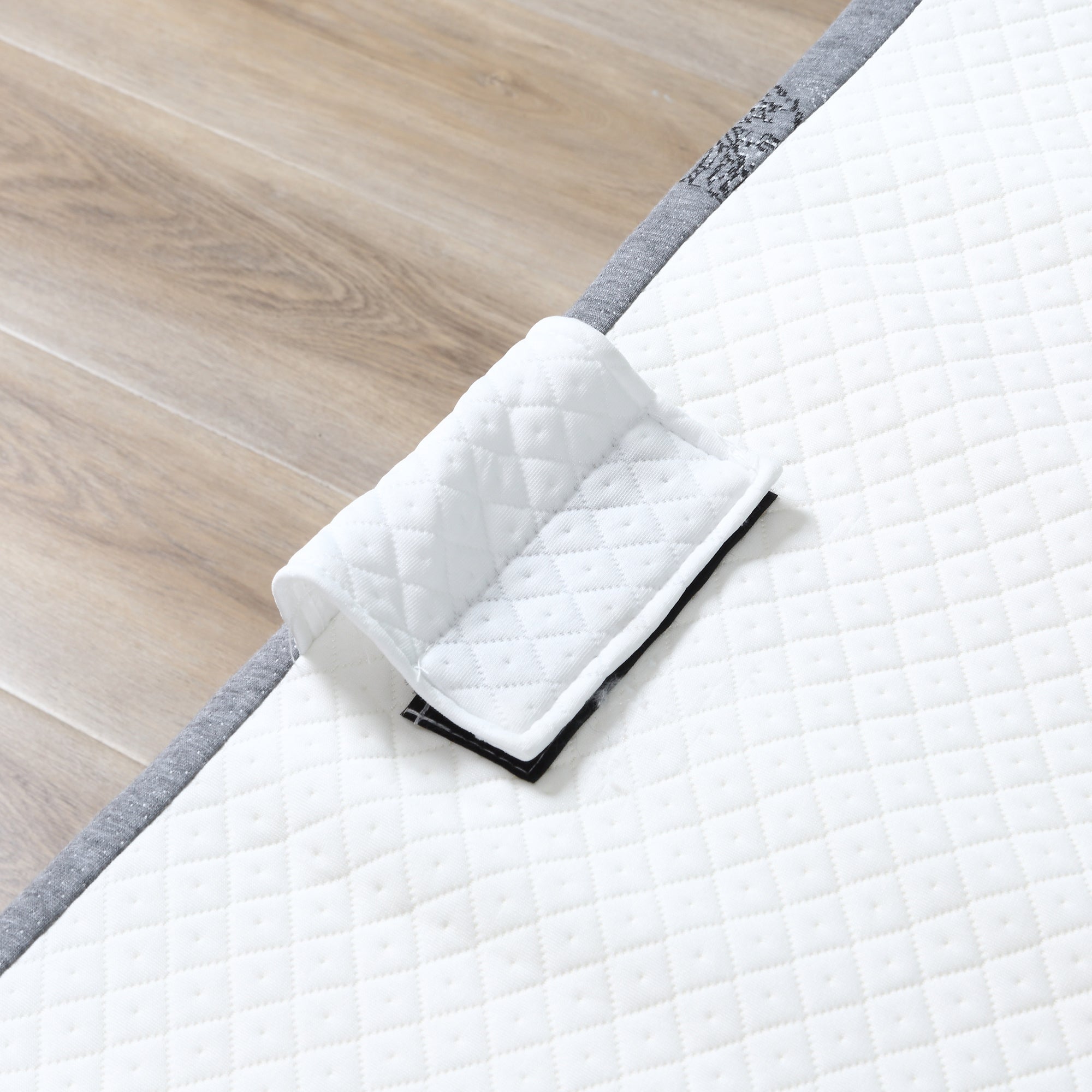 HOMCOM Gästebett Klappbett mit Rollen Stahl+Schaumstoff Weiß+Schwarz 200 x 80 x 42,5 cm