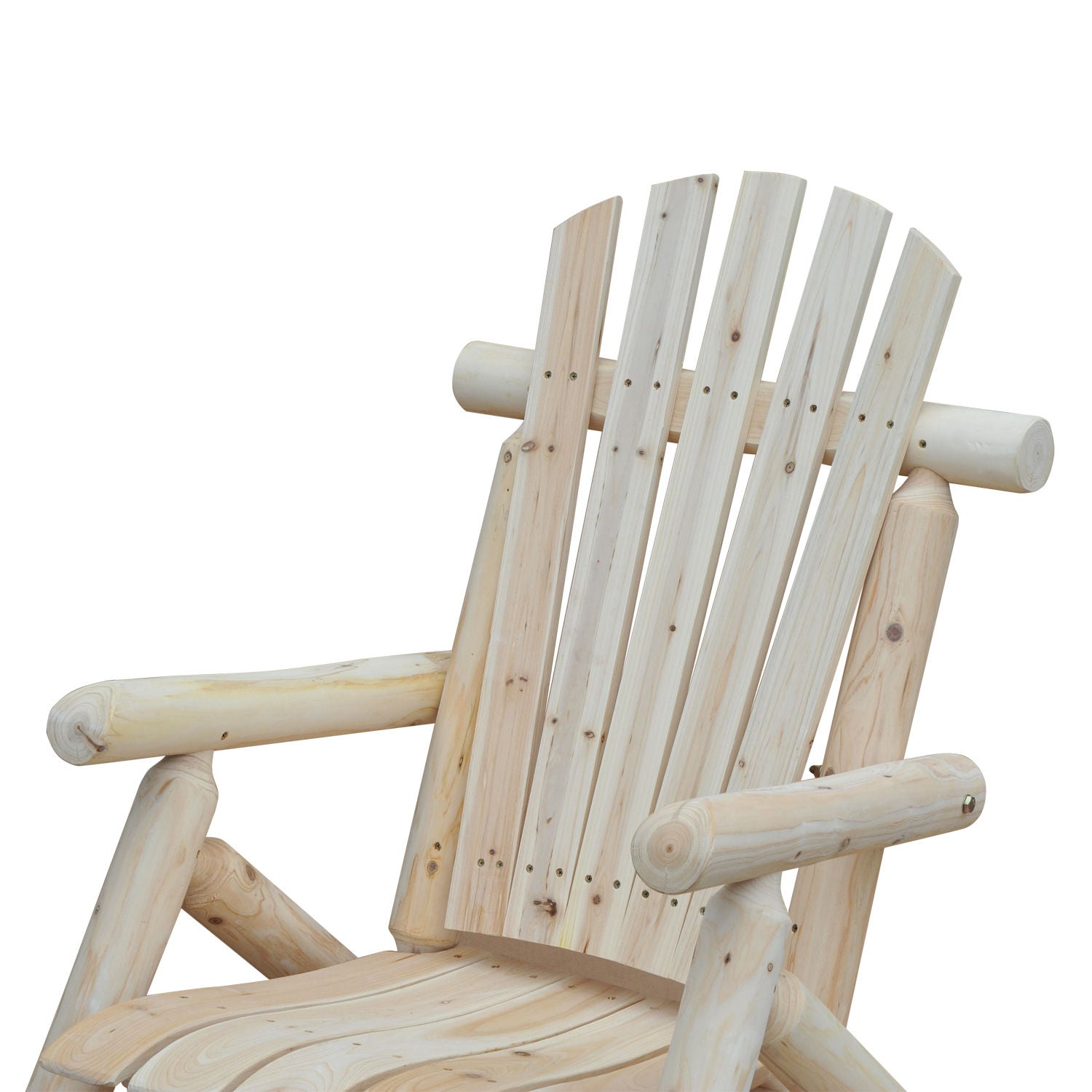 Outsunny Adirondack Gartenstuhl Gartensessel Holzstuhl Hochlehner mit Armlehne Tannenholz Natur 83 x 68 x 101 cm