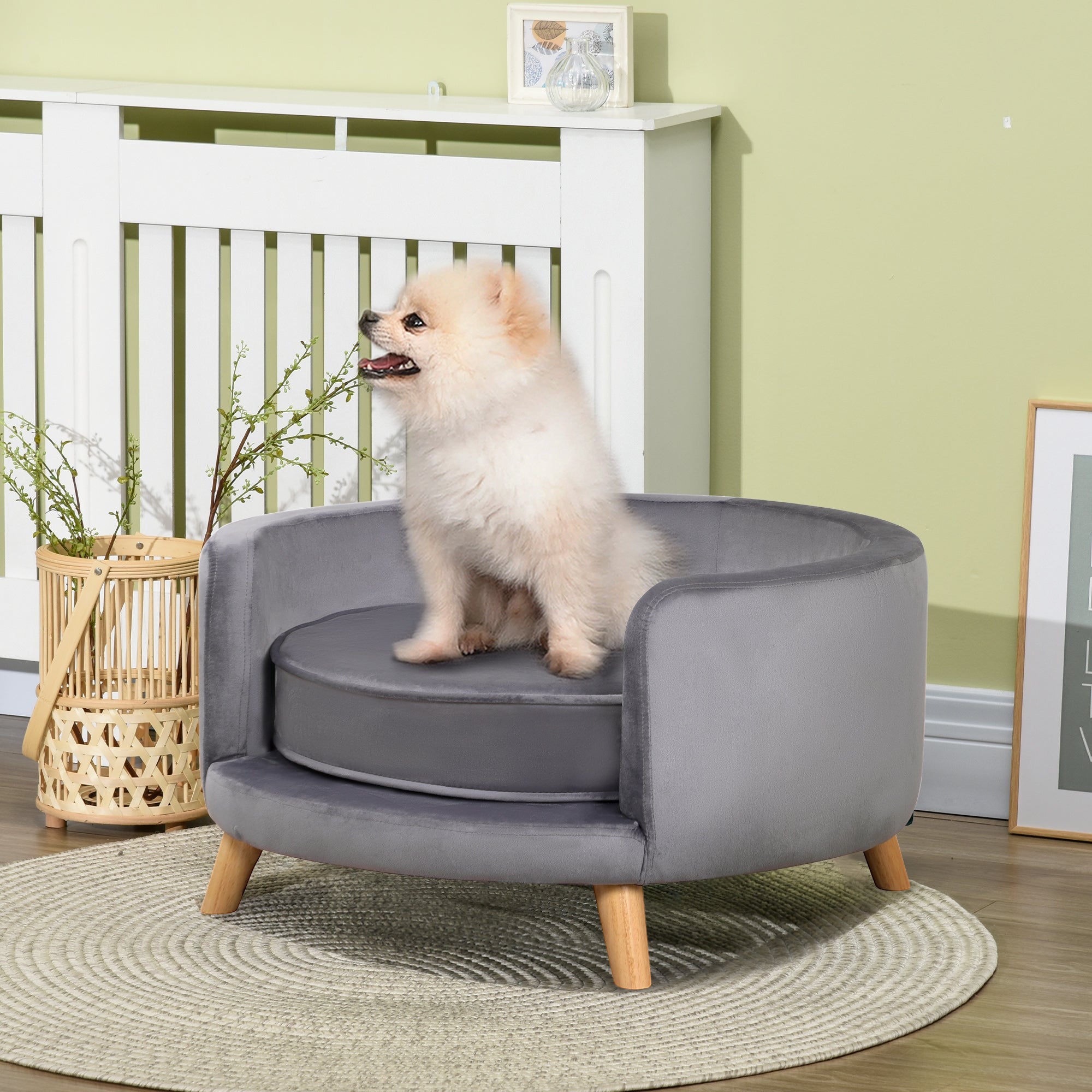 PawHut Haustiersofa für mittelgroße Hunde, 68x68x35 cm