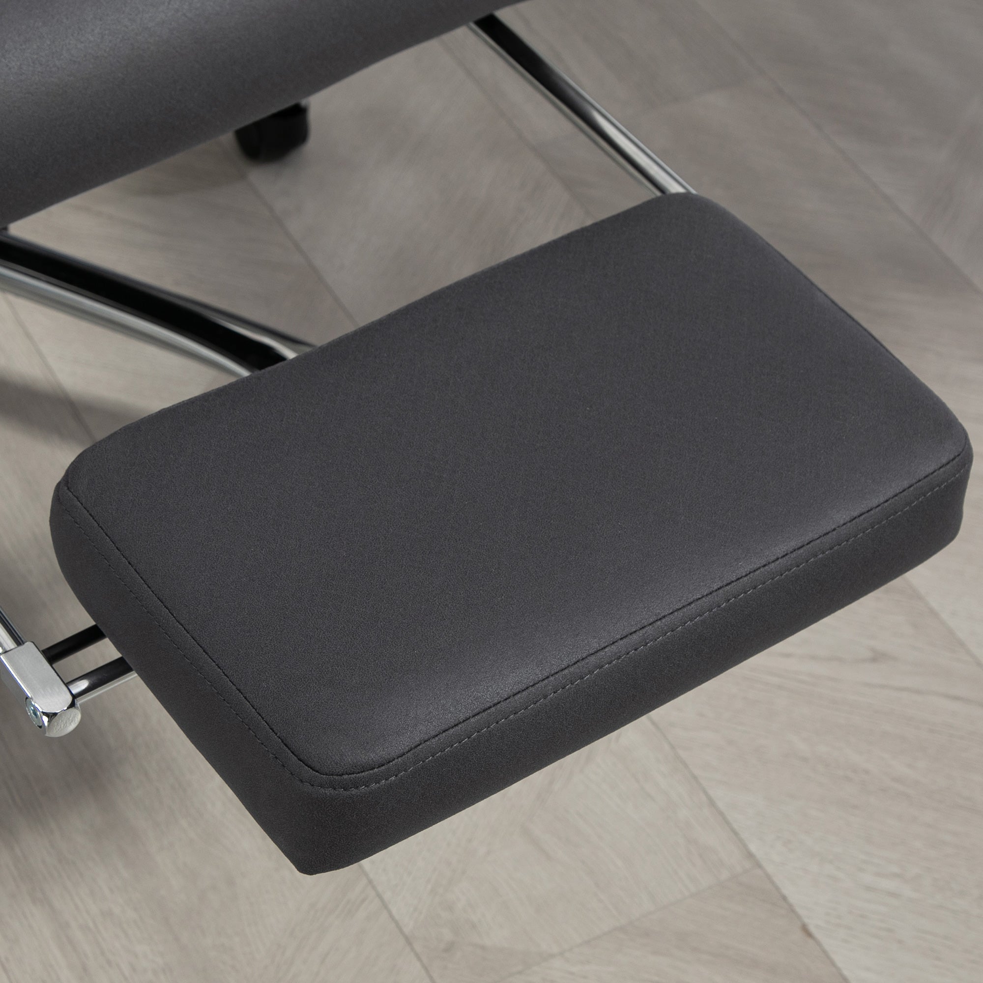 Vinsetto Bürostuhl mit Massagefunktion & Heizfunktion, Fußstütze, bis 120 kg, Dunkelgrau