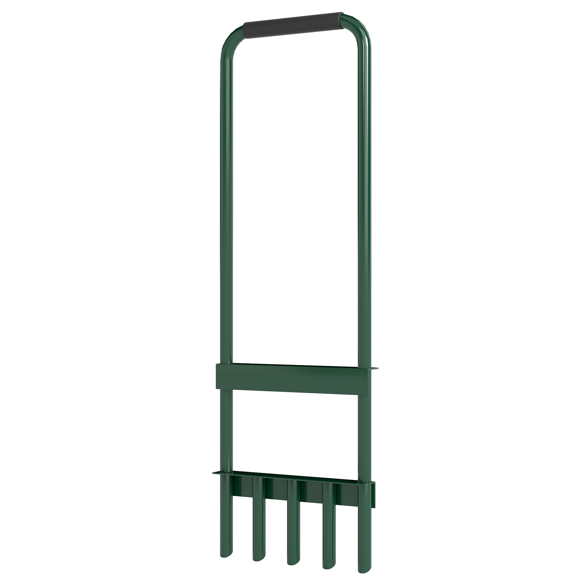 Outsunny Rasenlüfter Aerifizierer für Rasen 30cm Breite Manuell Rasenbelüfter mit rutschfest Griff für Garten Höfe Dunkelgrün