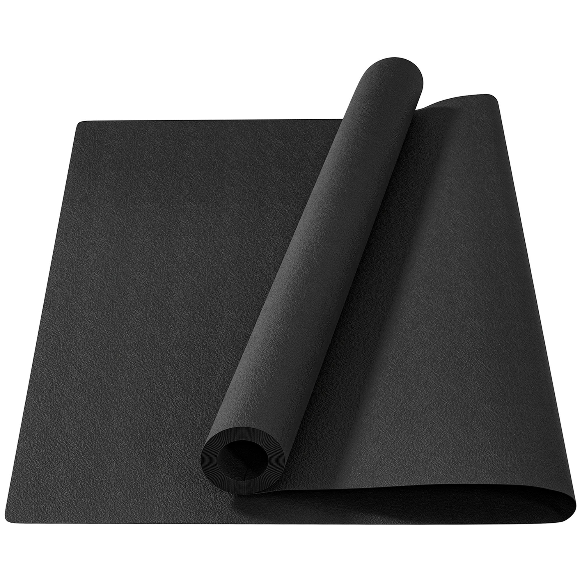 HOMCOM Bodenschutzmatte für Fitnessgeräte rutschfest Fitnessmatte 4 mm Dicke Unterlegmatte 200x100 cm Schwarz