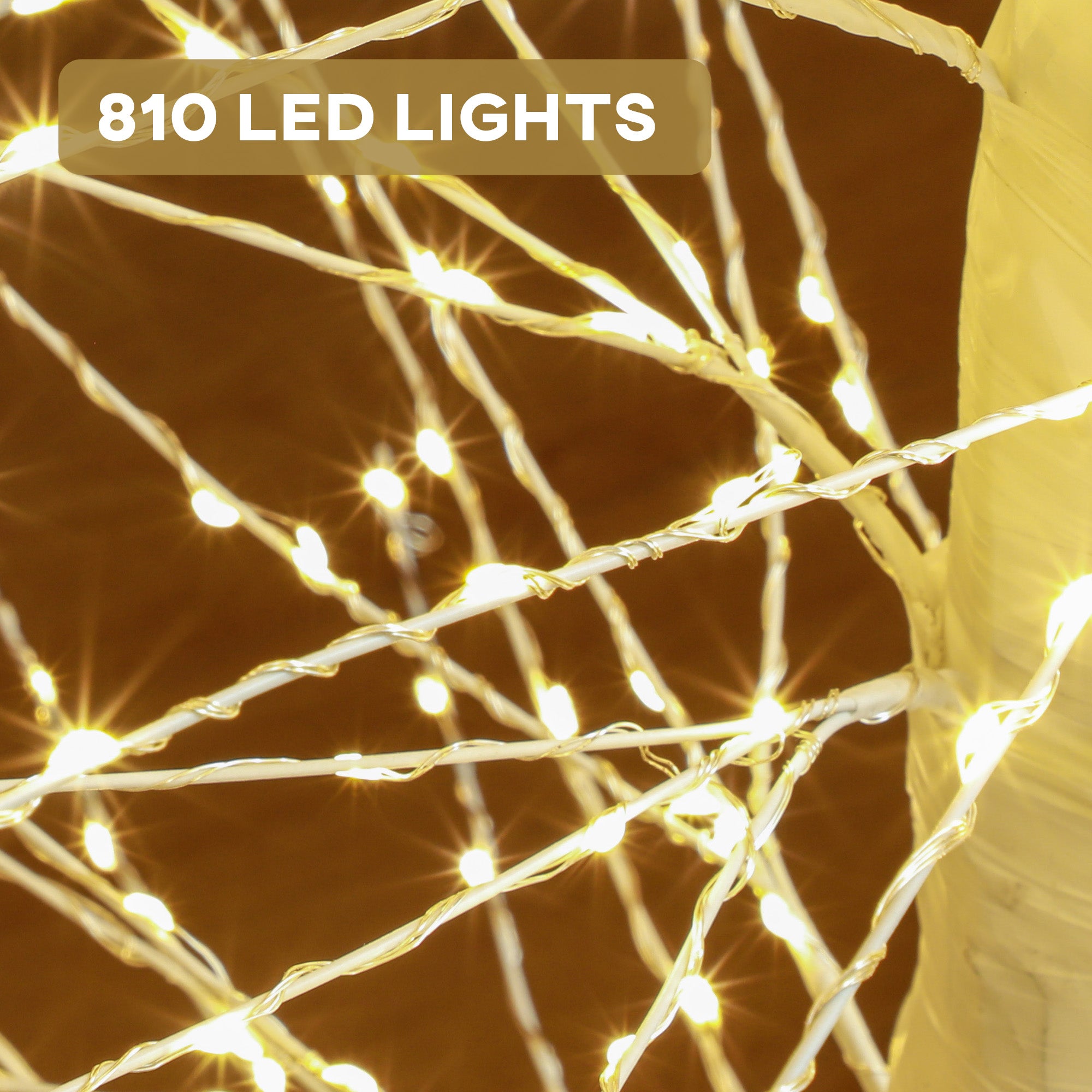 HOMCOM Kunsttanne mit LED-Beleuchtung, 180 cm hoher Weihnachtsbaum, realistische Rinde, Weiß